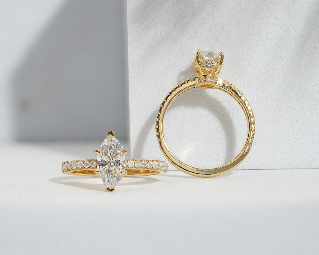 Celebrate Your Special Moments with Marquise Solitaire Lab Diamond Rings