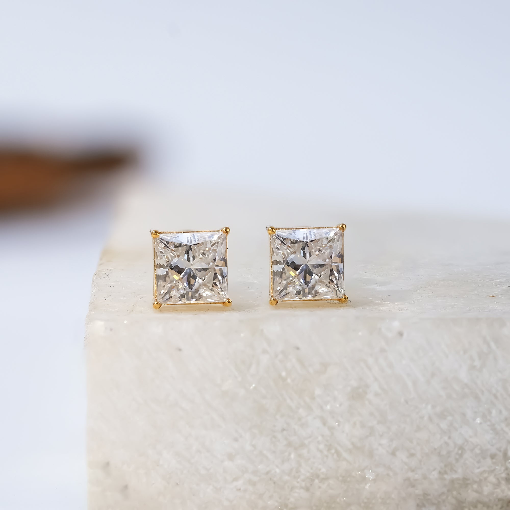 Monroe Princess Cut Lab Diamond Stud Earrings