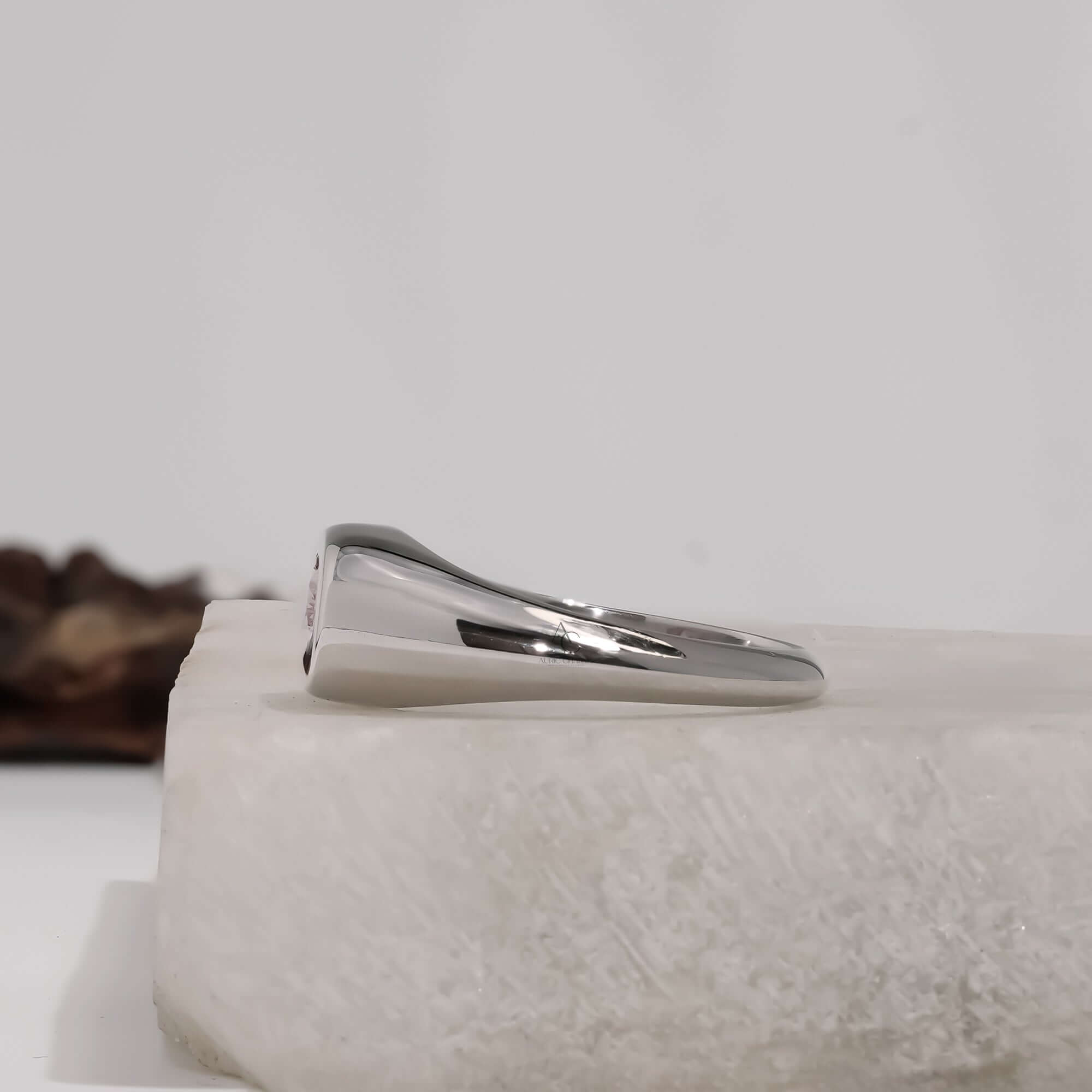 0.40 CT Fancy Vivid Pink Pear Cut Bezel Set Lab Grown Diamond Engagement Ring