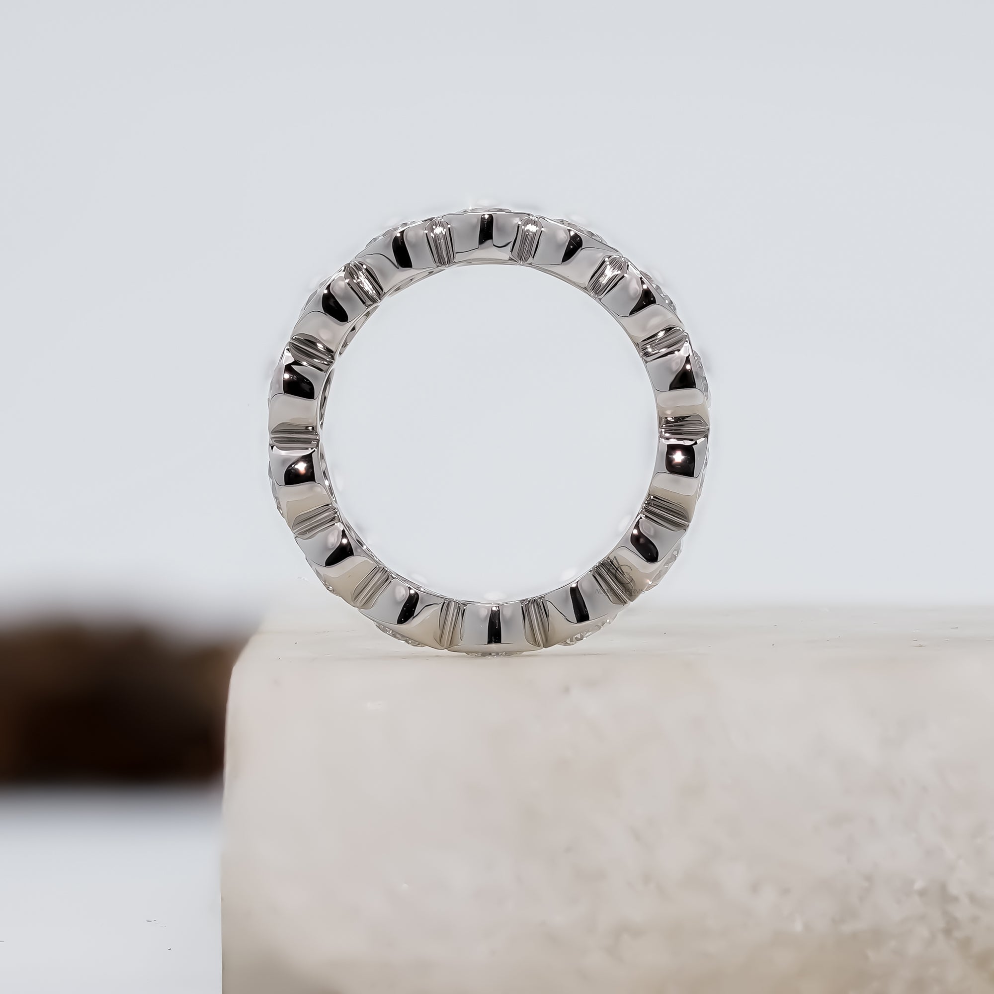 Monroe Round Cut Bold Eternity Diamond Ring