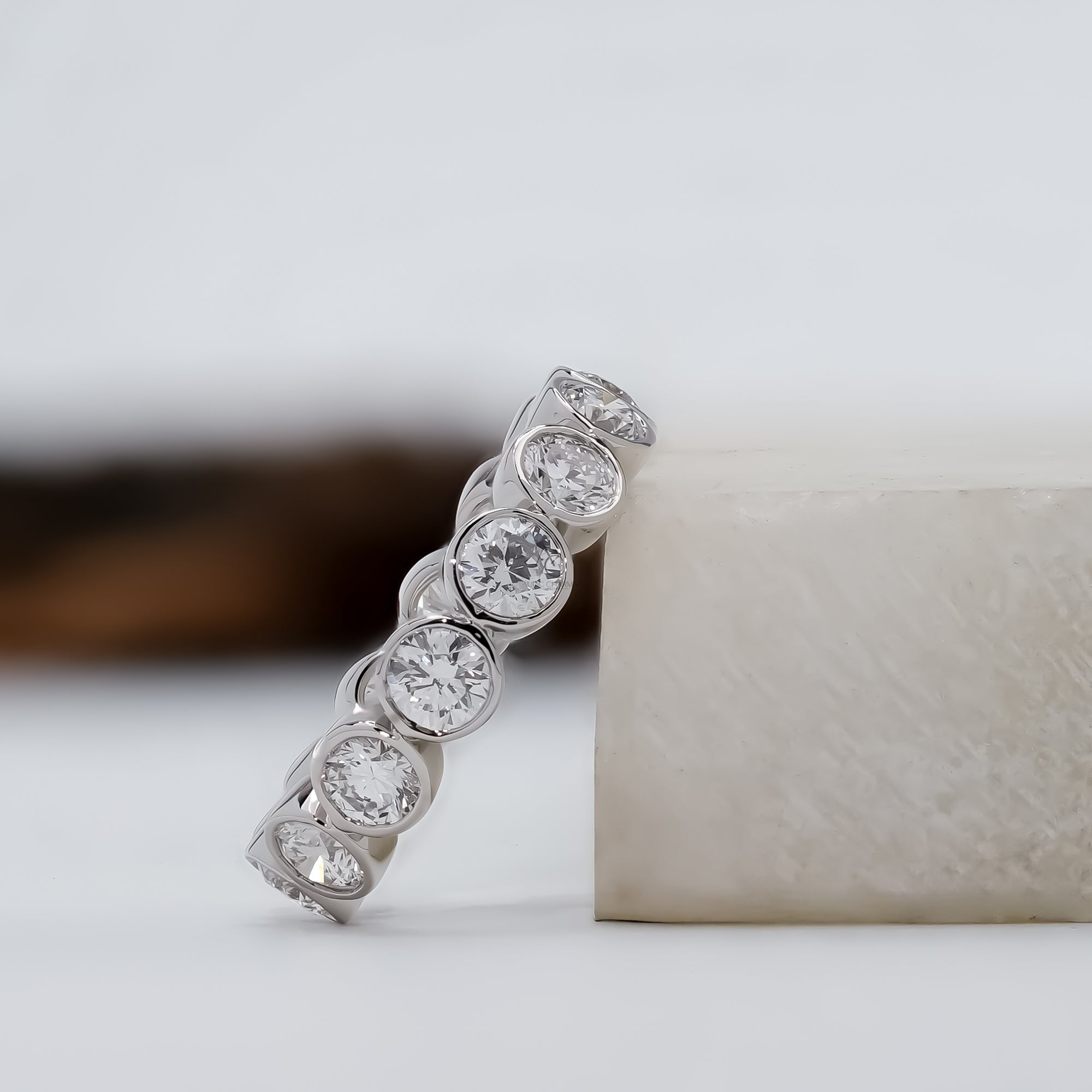 Monroe Round Cut Bold Eternity Diamond Ring