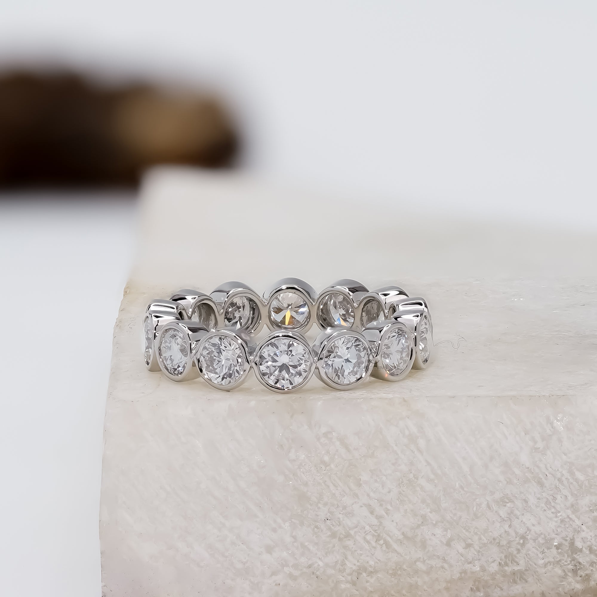 Monroe Round Cut Bold Eternity Diamond Ring