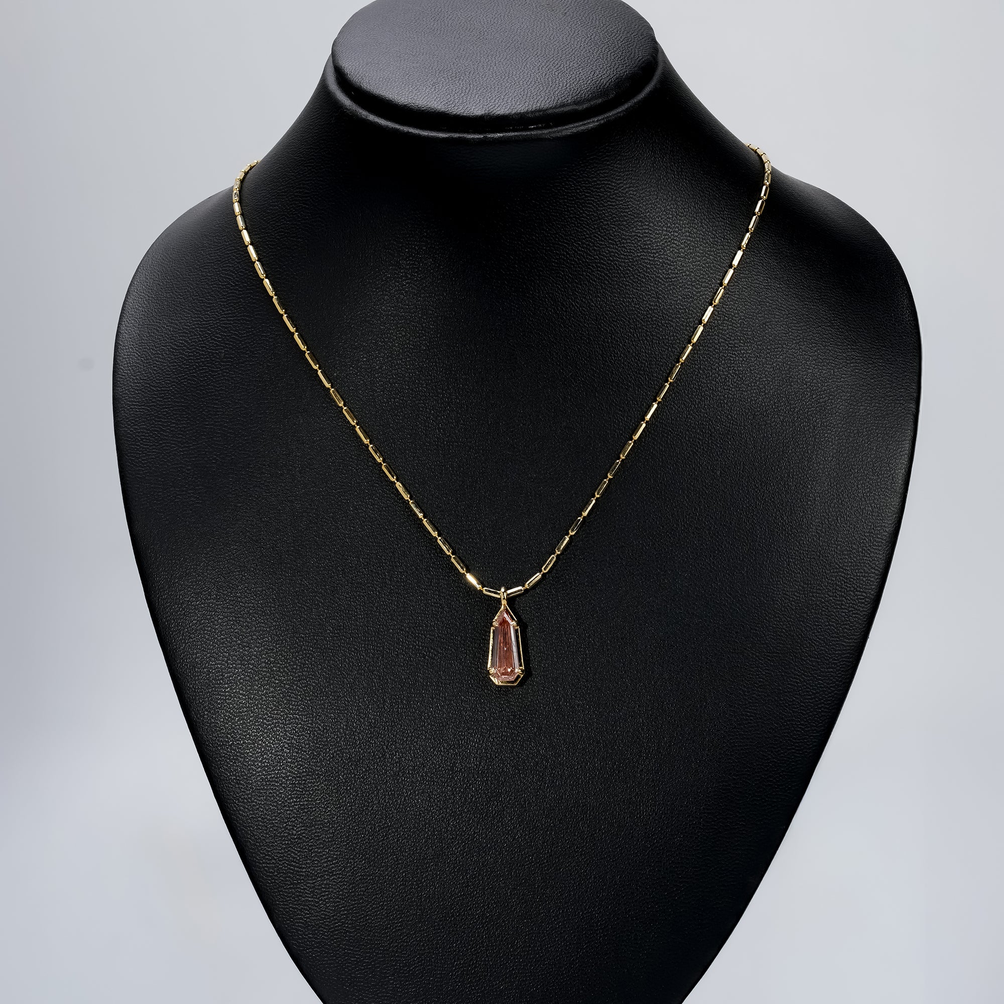 2.50 Ct Champagne Geometric Diamond Pendant