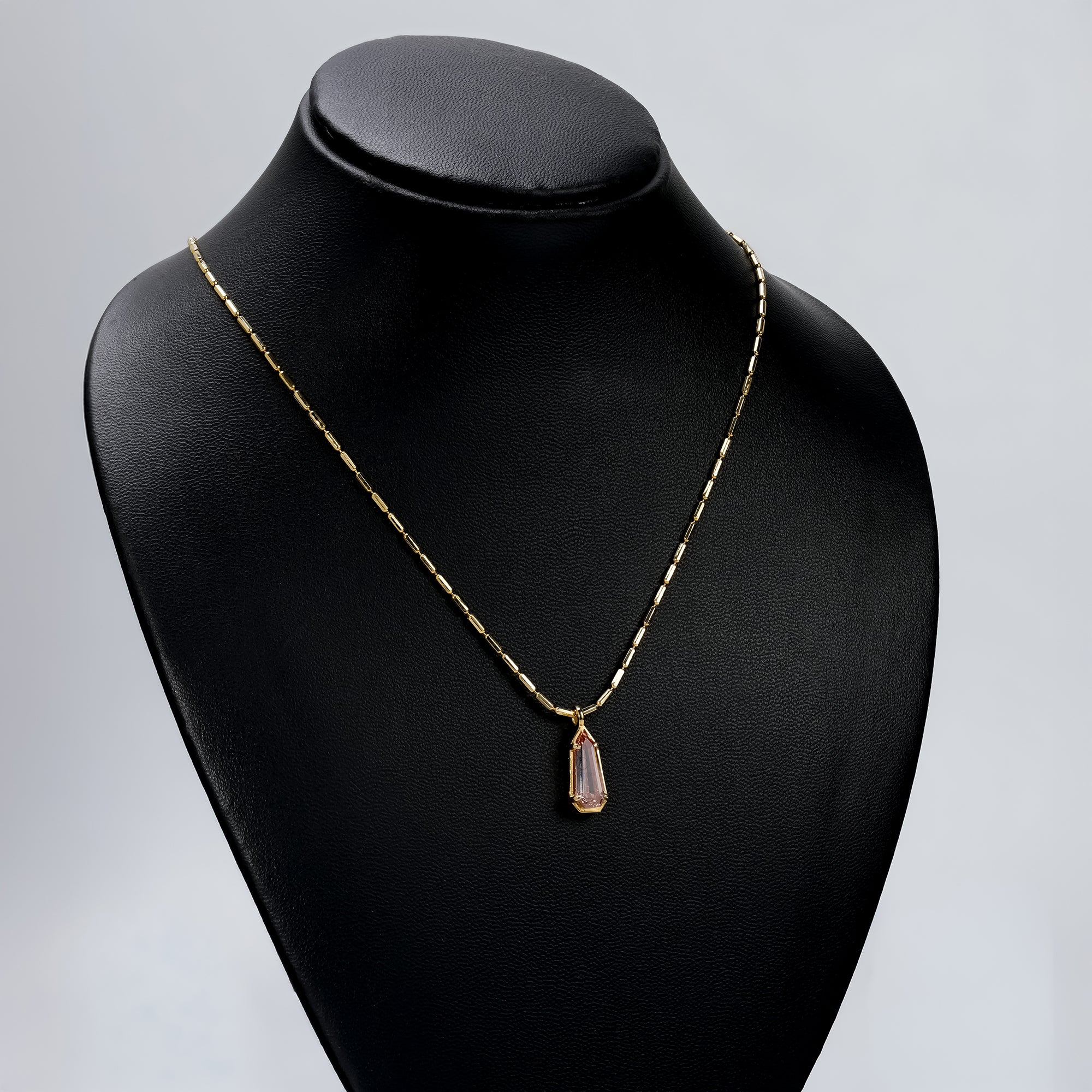 2.50 Ct Champagne Geometric Diamond Pendant