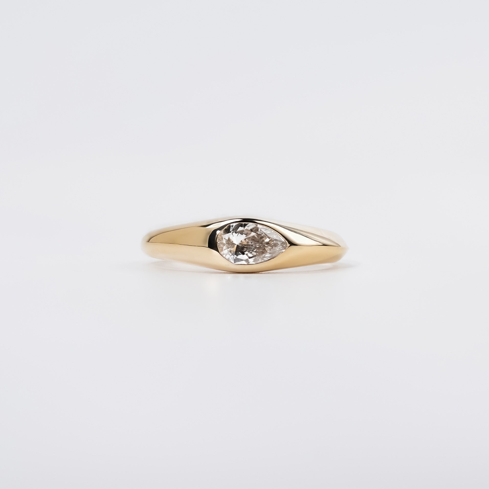Seraphine Pear Signet Solitaire Ring
