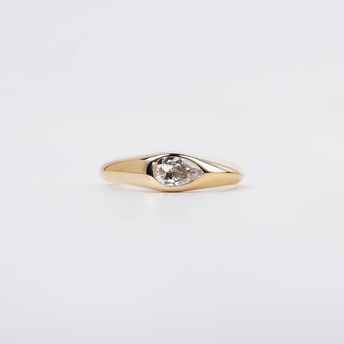Seraphine Pear Signet Solitaire Ring