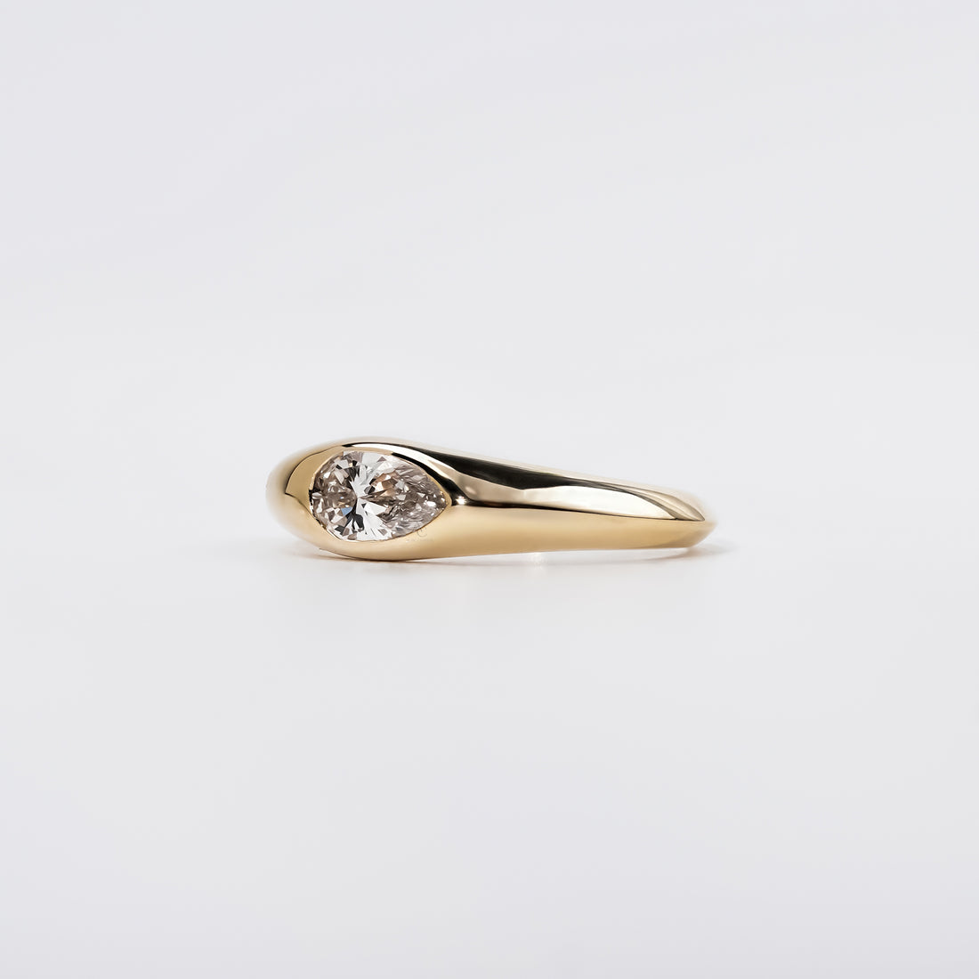 Seraphine Pear Signet Solitaire Ring