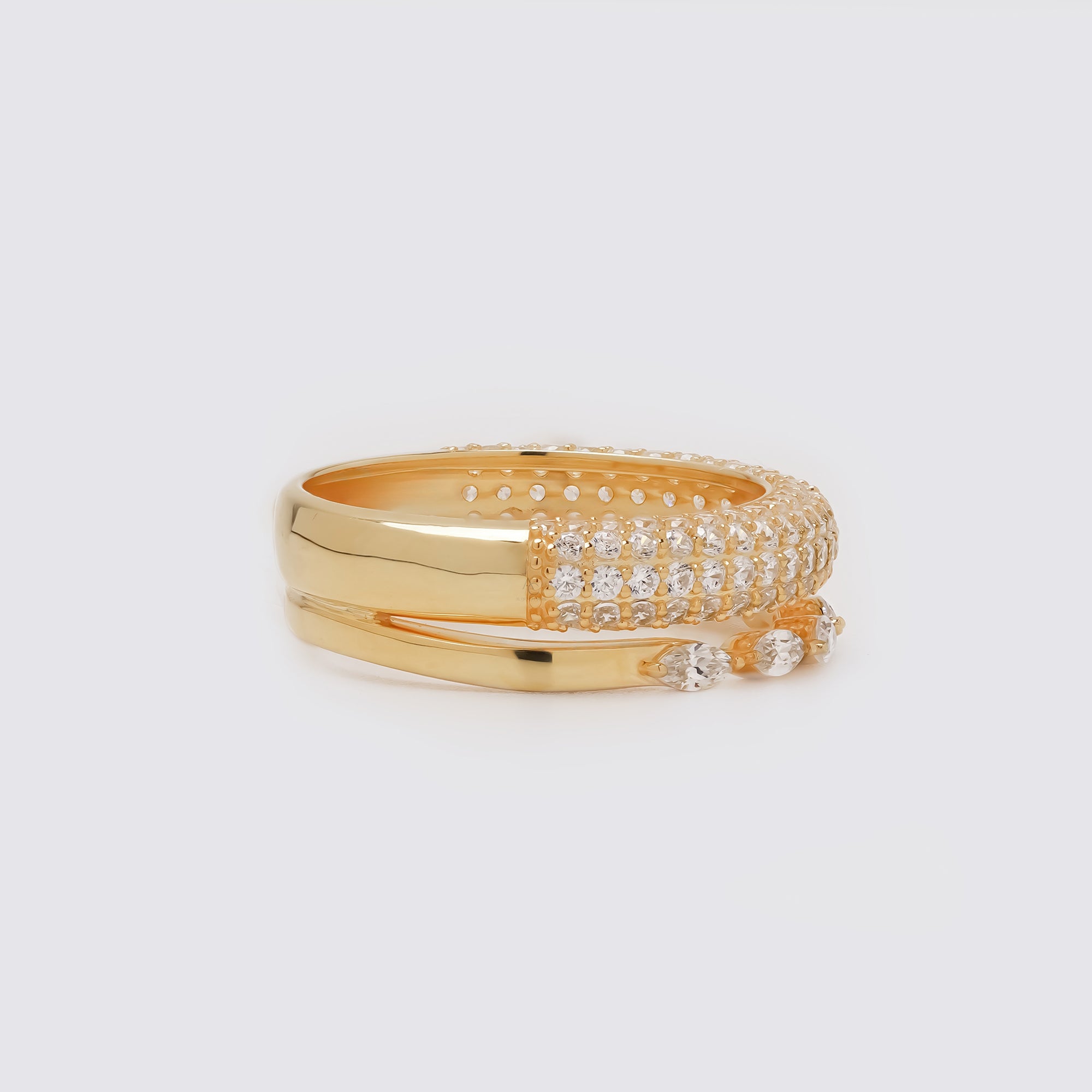 Marquise Two-Finger Pavé Ring