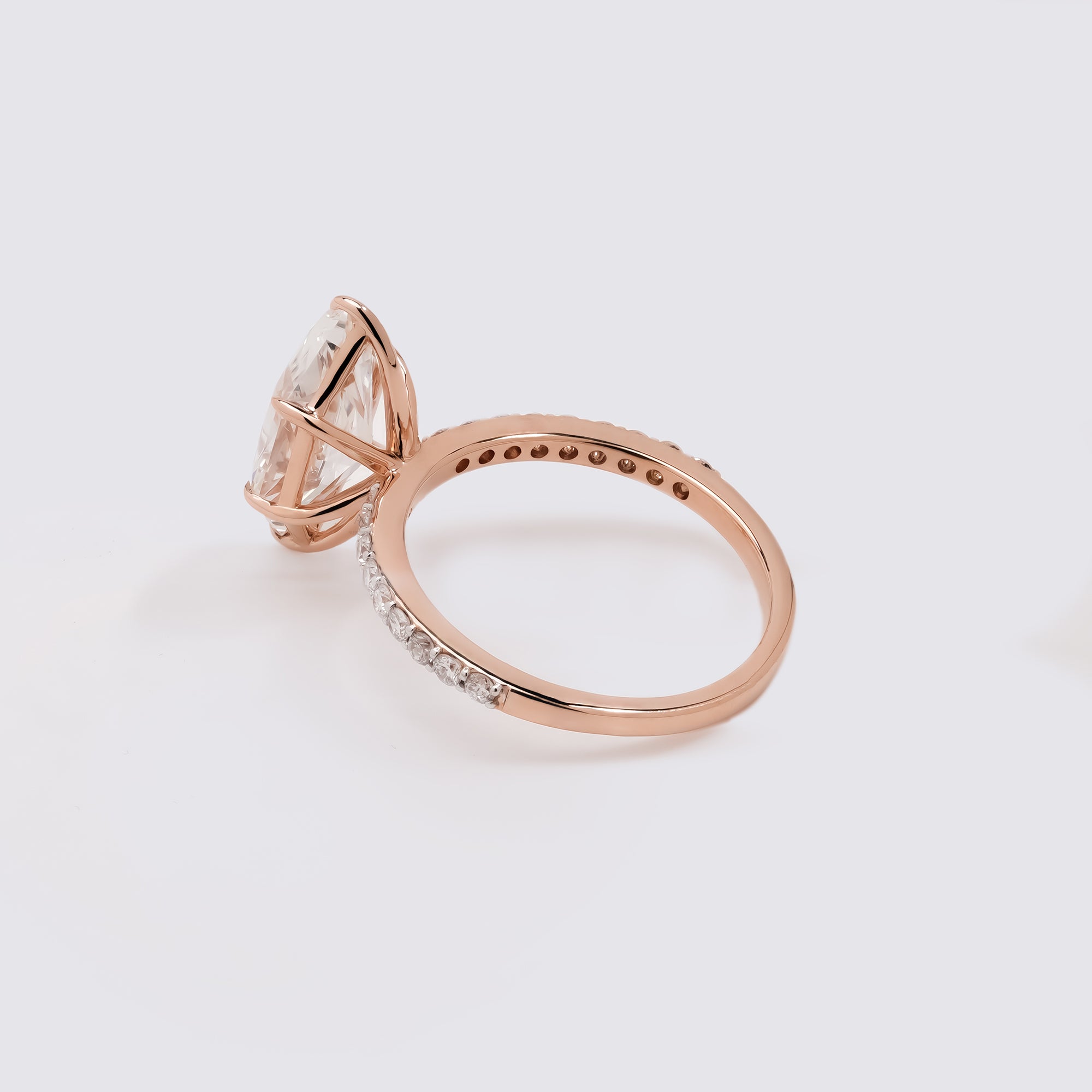 Dutch Marquise Solitaire Pavé Ring