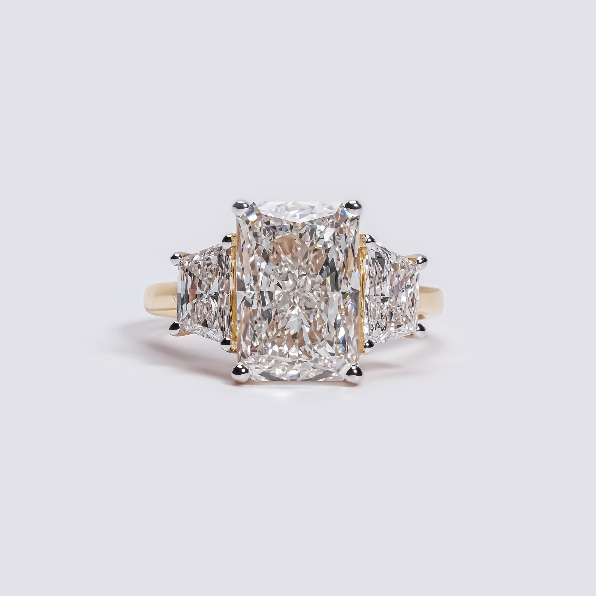 Radiant Trapezoid Nature Leaf Ring