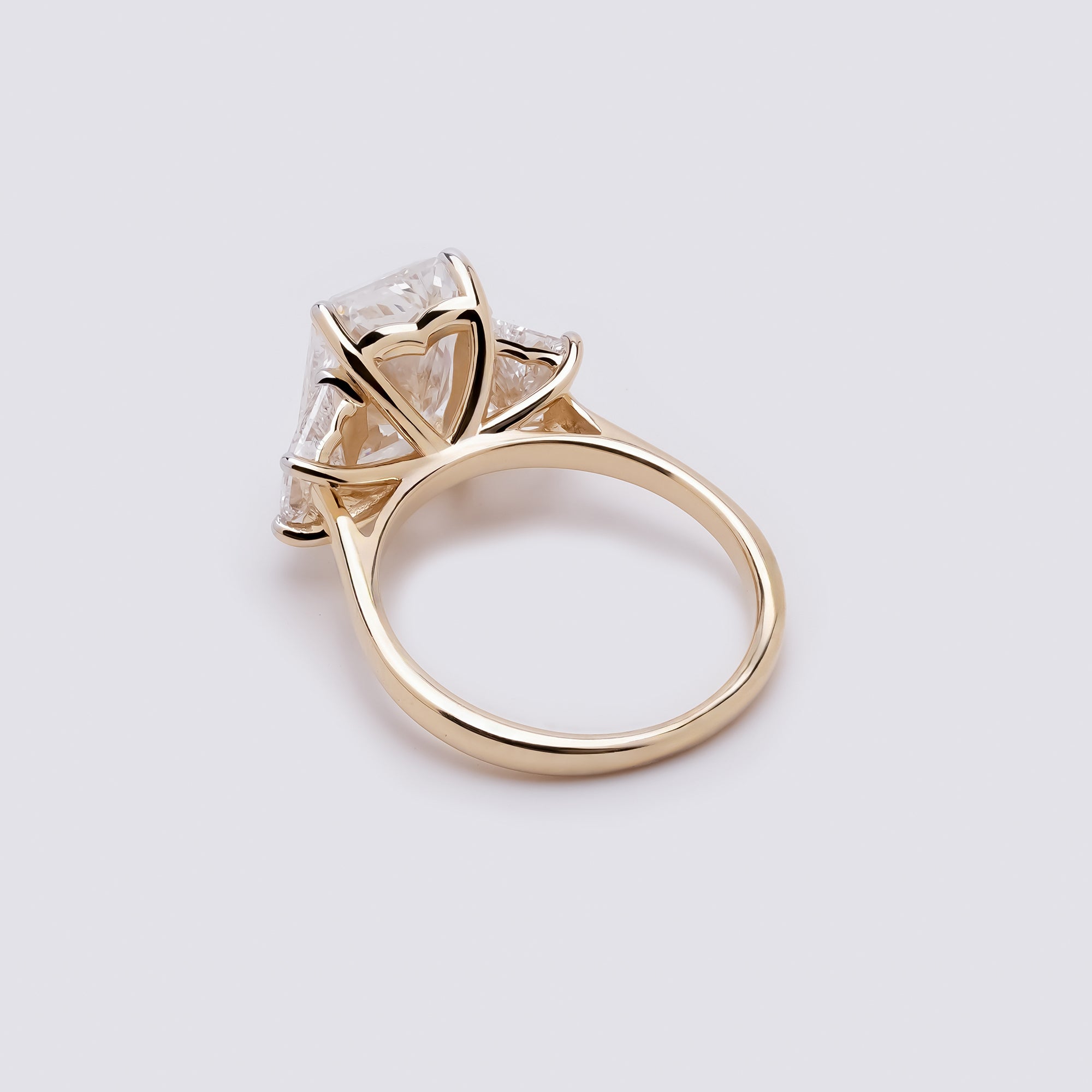 Radiant Trapezoid Nature Leaf Ring