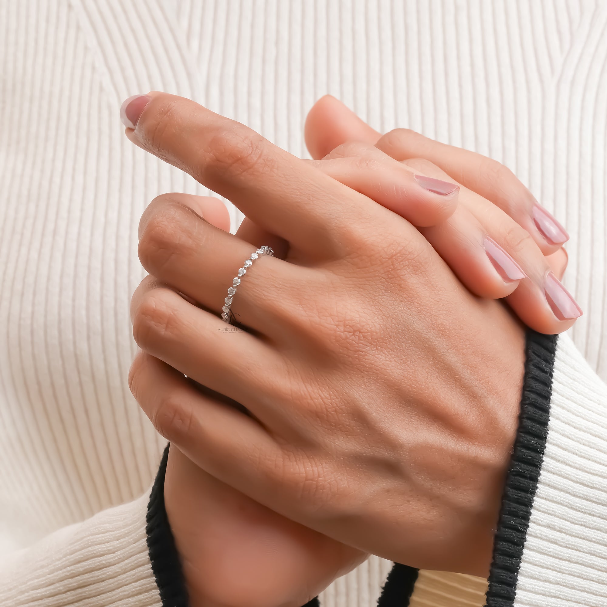 Gisele Floating Bubble Eternity Diamond Band
