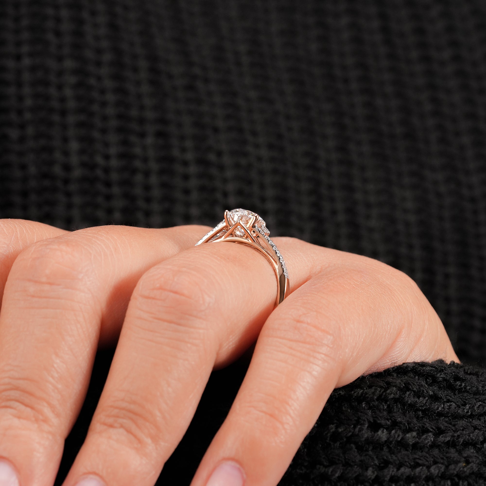 Oval Split Shank Mid-Century Ring