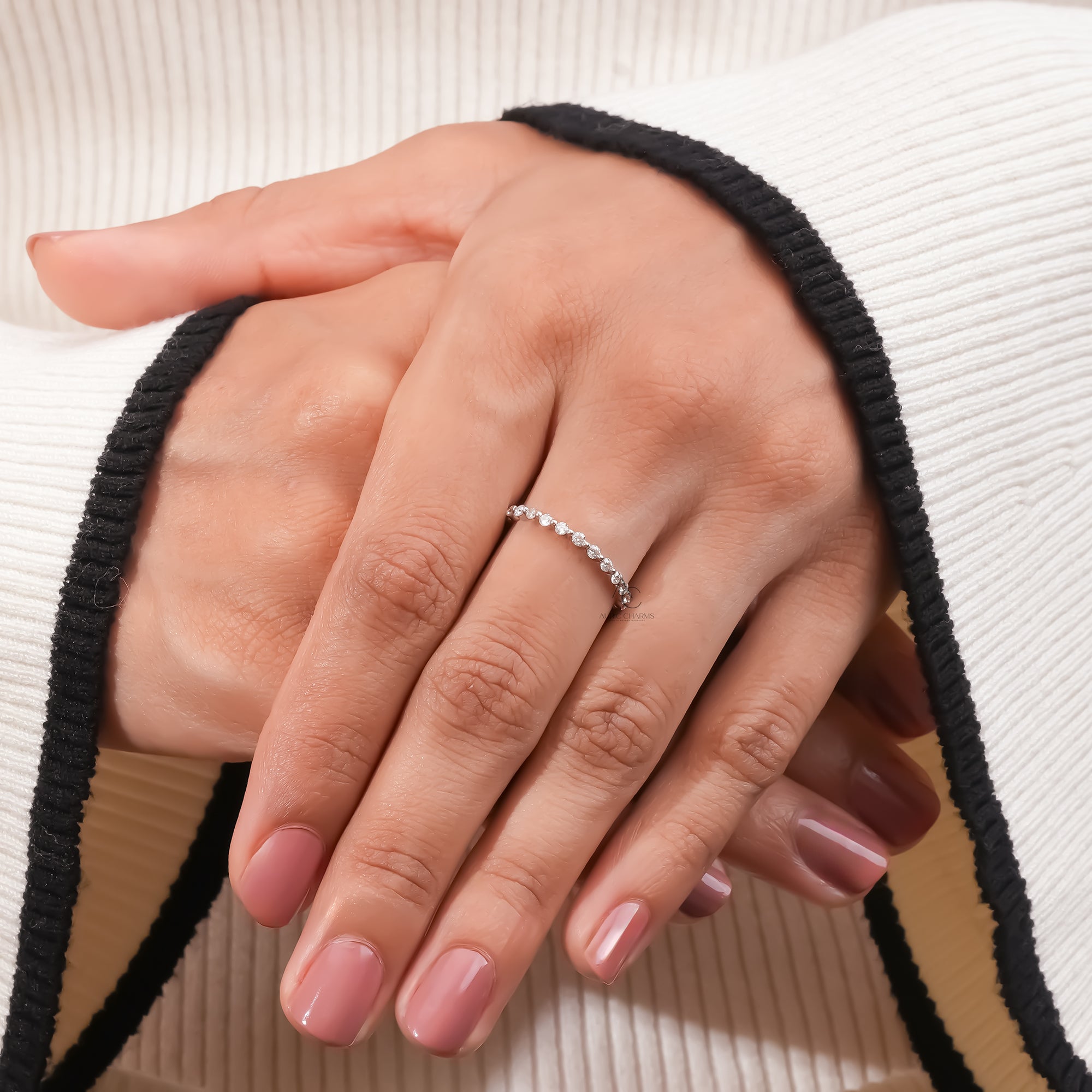 Gisele Floating Bubble Eternity Diamond Band