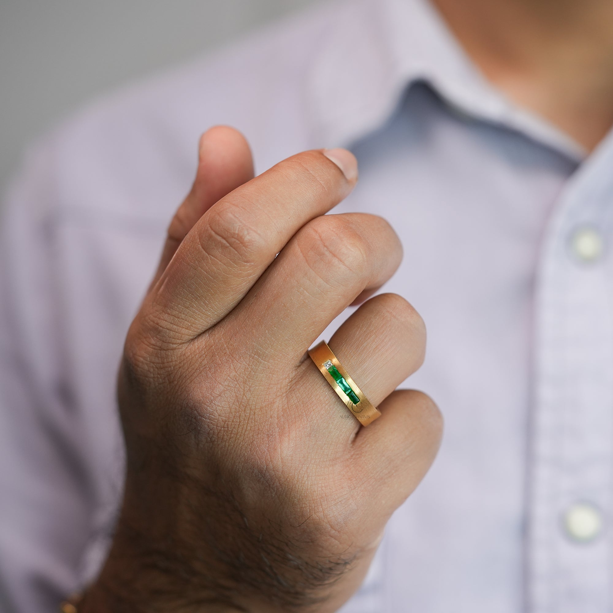 Auric Charms Signature Natural Diamond Engagement Ring