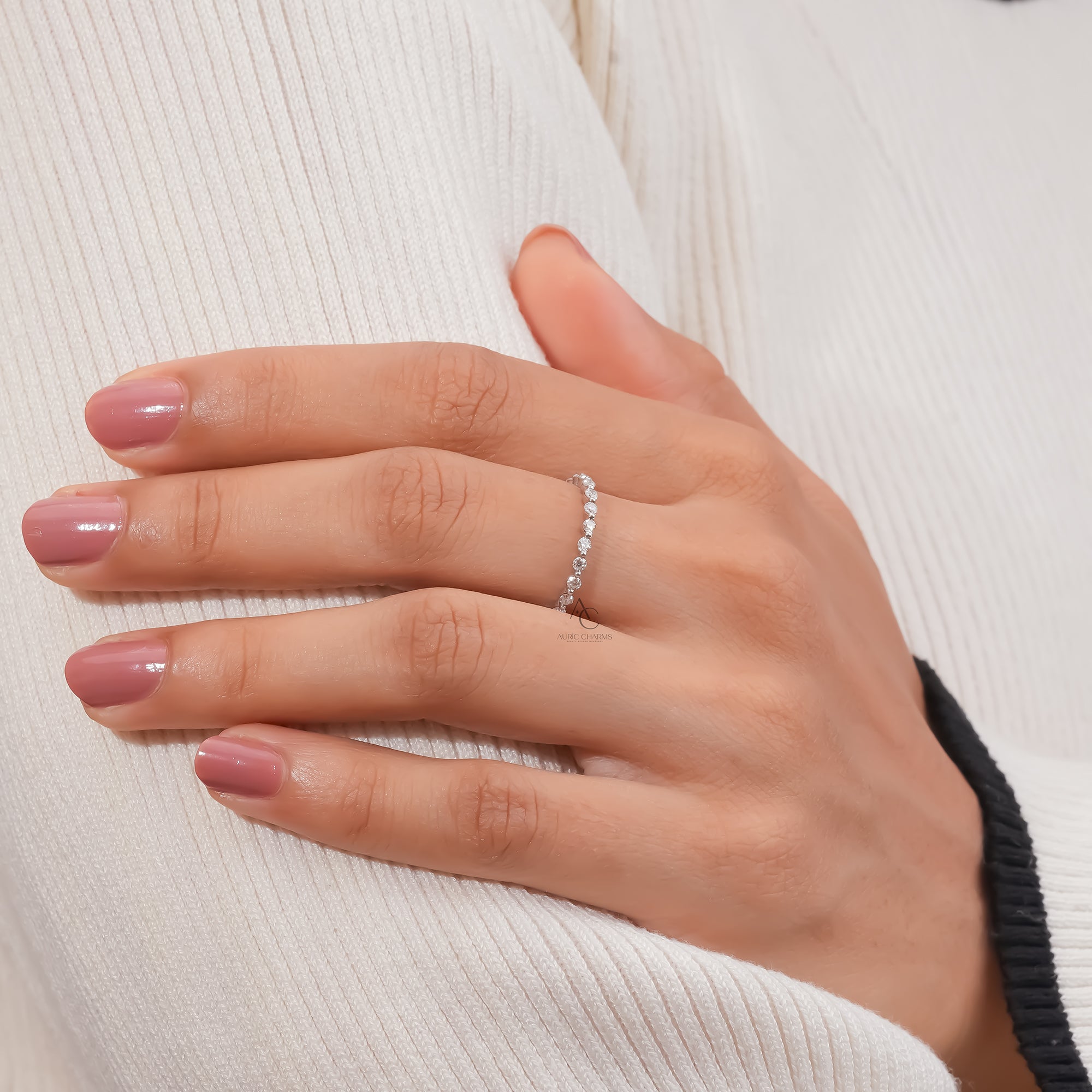 Gisele Floating Bubble Eternity Diamond Band