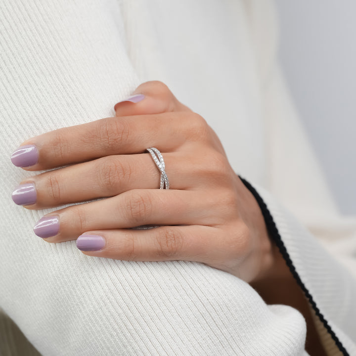 Sparkling infinity diamond ring representing endless elegance and grace.