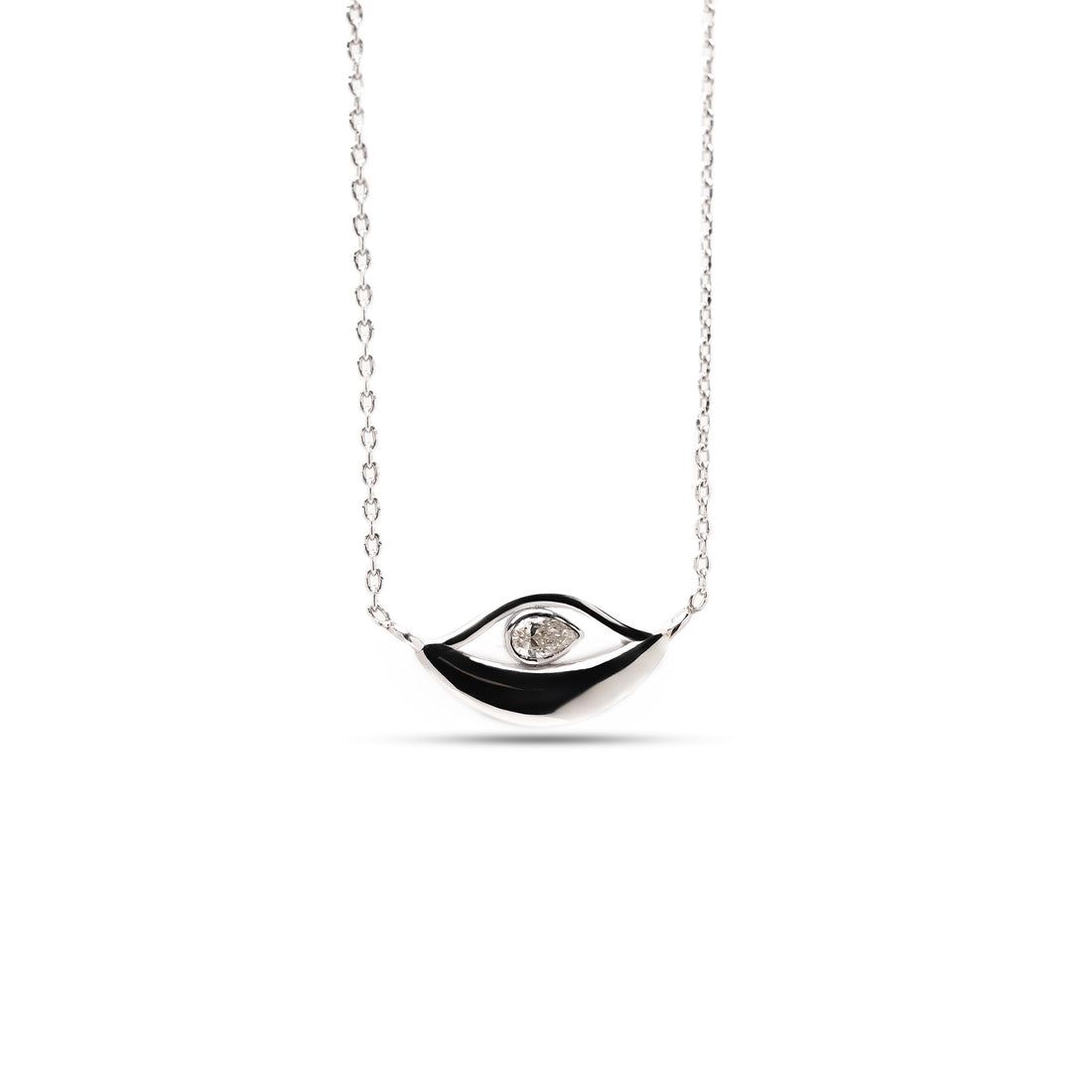 Pear Bezel Eye Diamond Pendant
