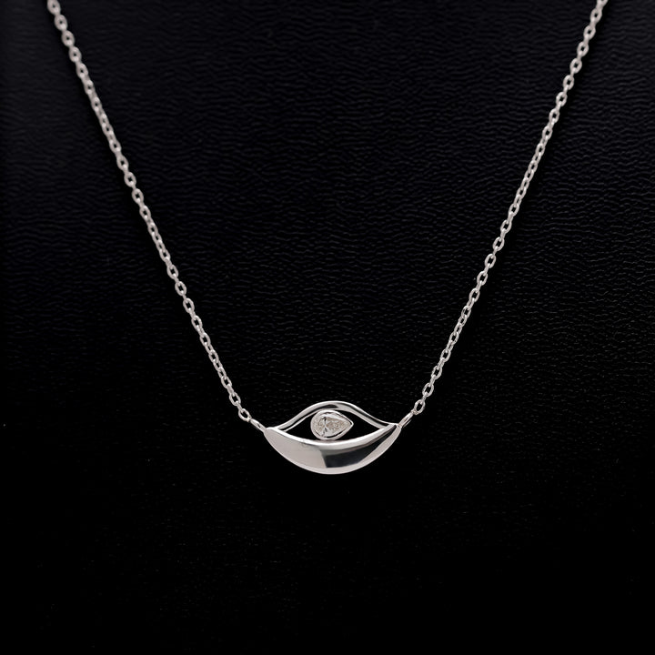 Pear Bezel Eye Diamond Pendant