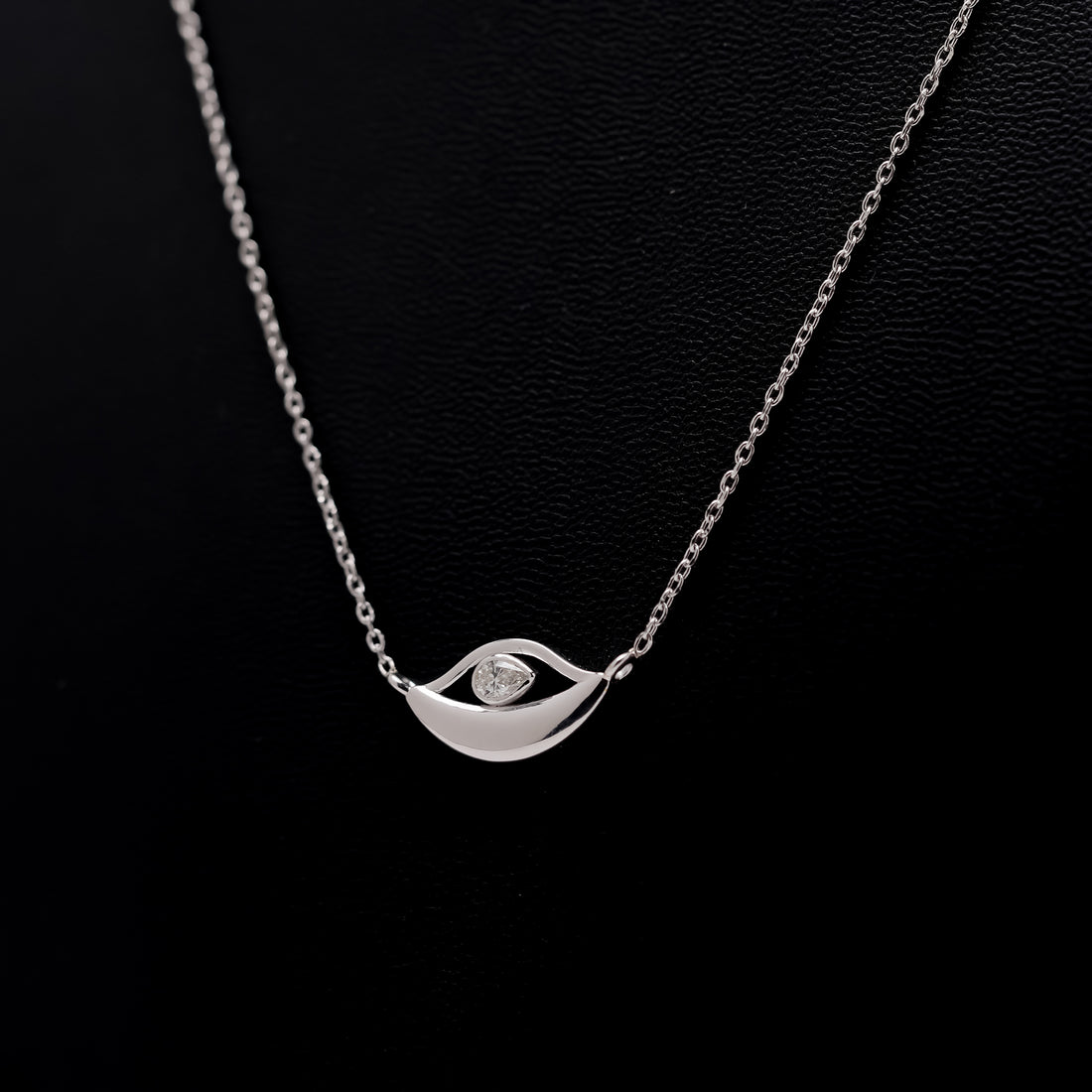 Pear Bezel Eye Diamond Pendant