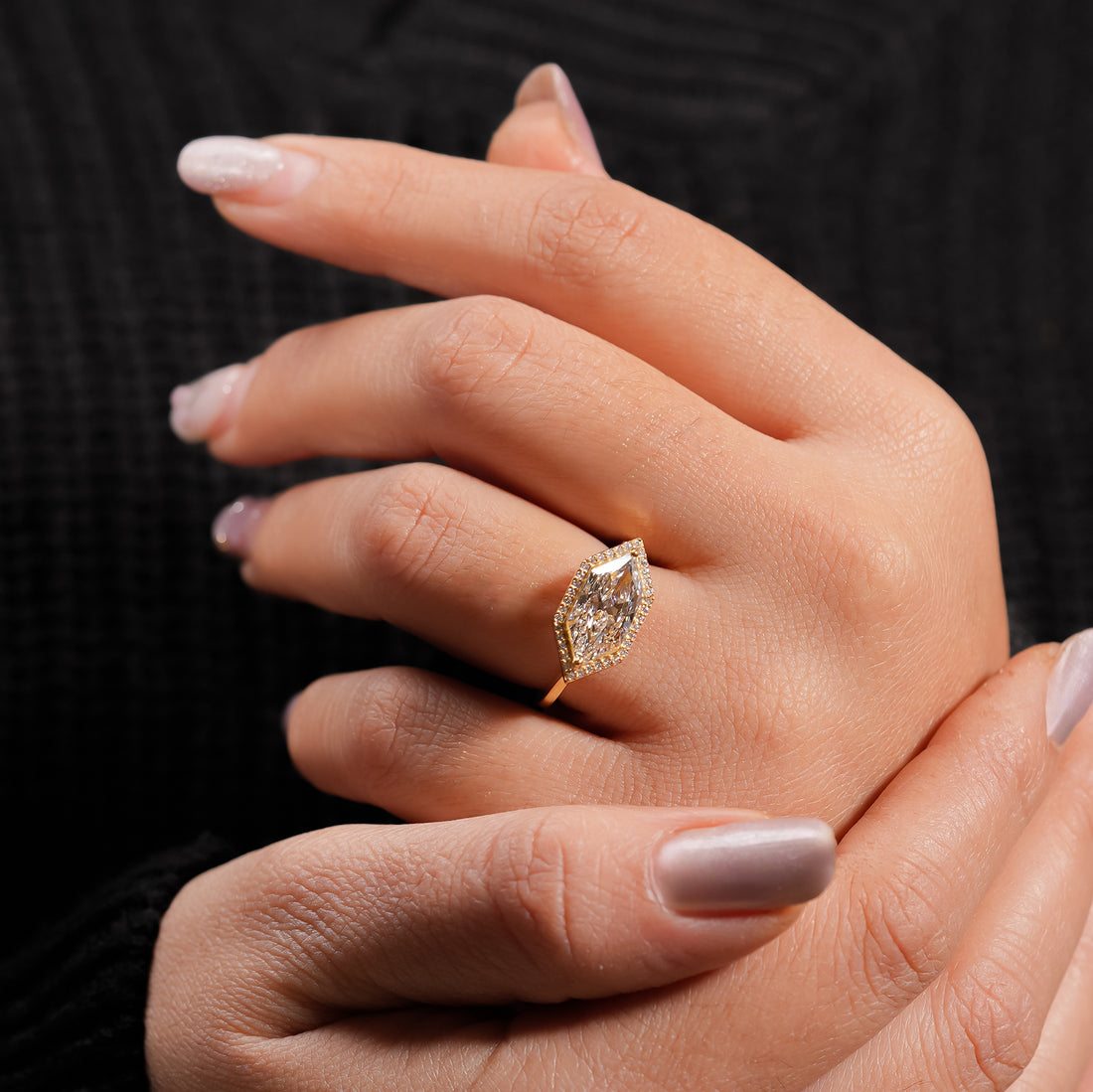 Dutch Marquise East-West Ring