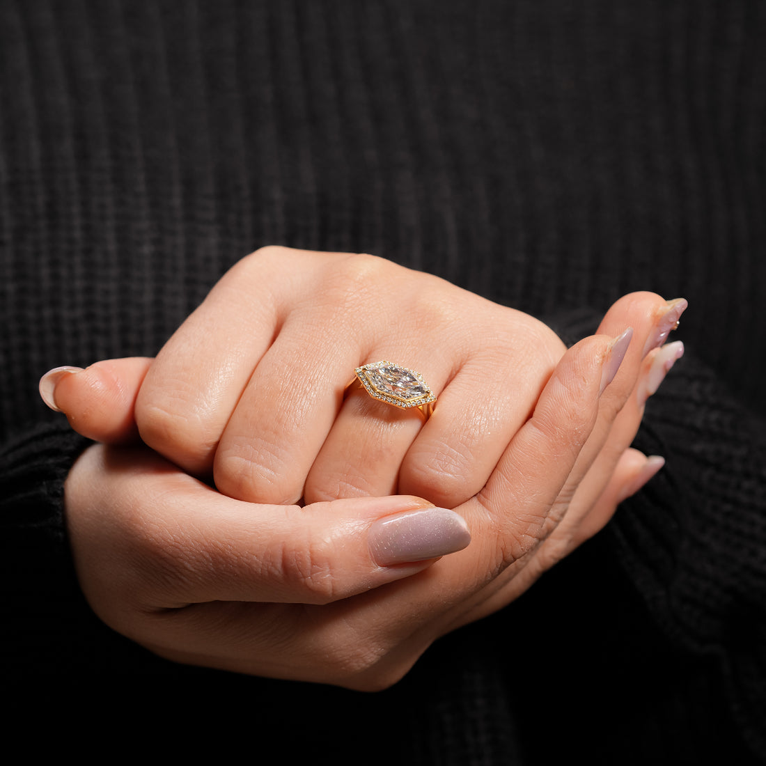 Dutch Marquise East-West Ring
