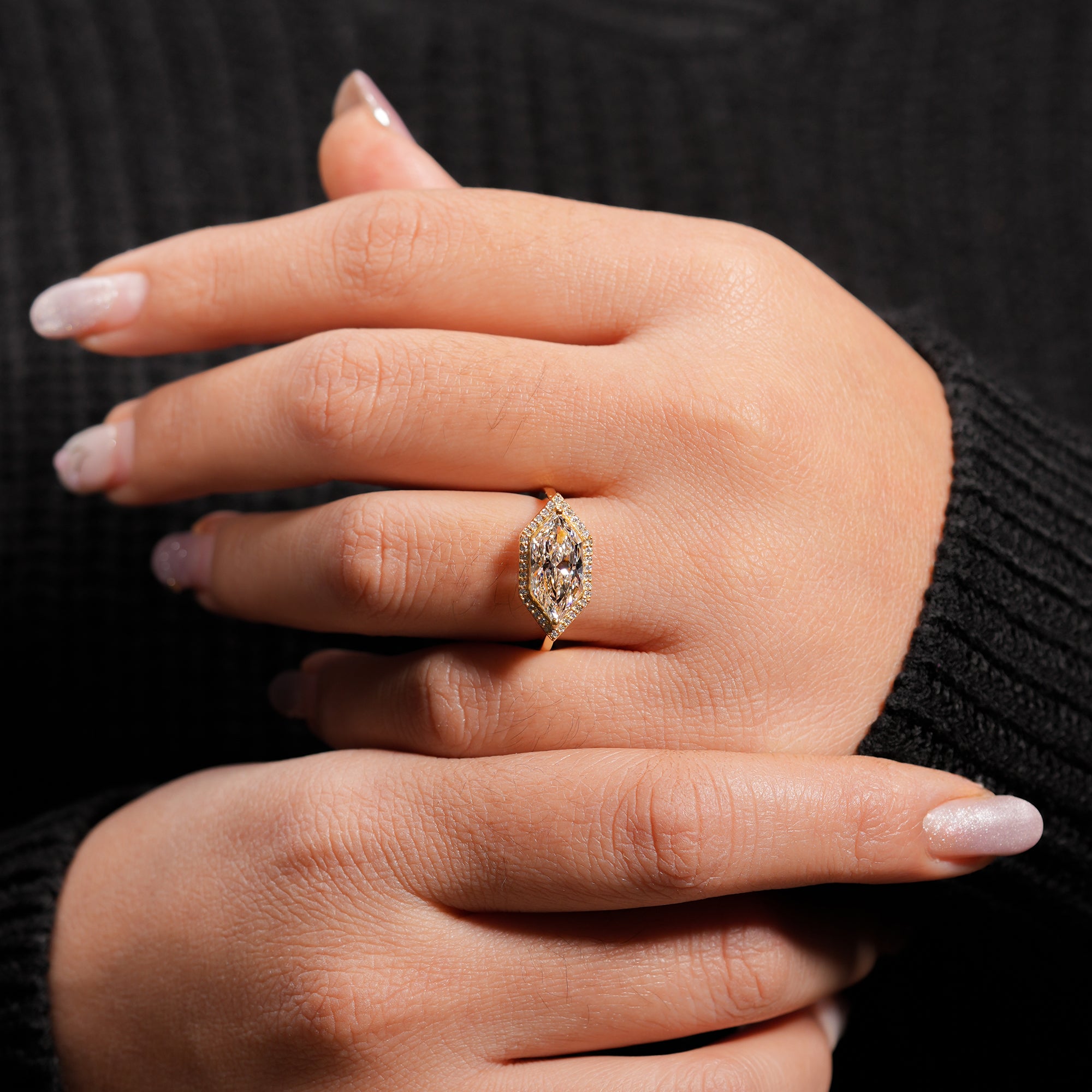 Dutch Marquise East-West Ring