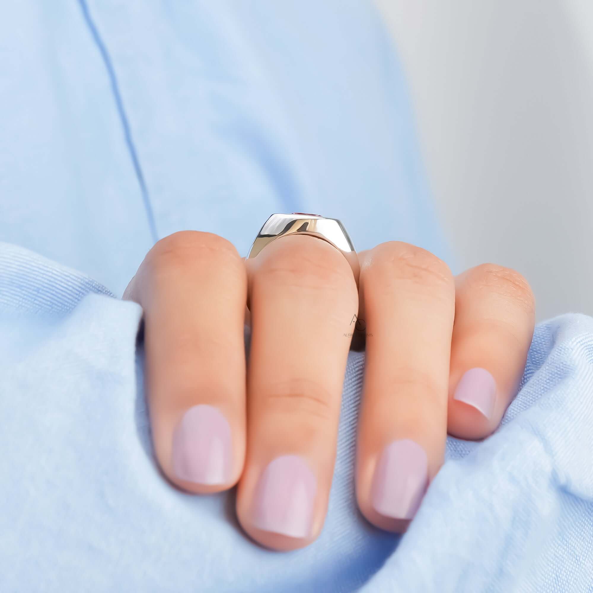 0.40 CT Fancy Vivid Pink Pear Cut Bezel Set Lab Grown Diamond Engagement Ring