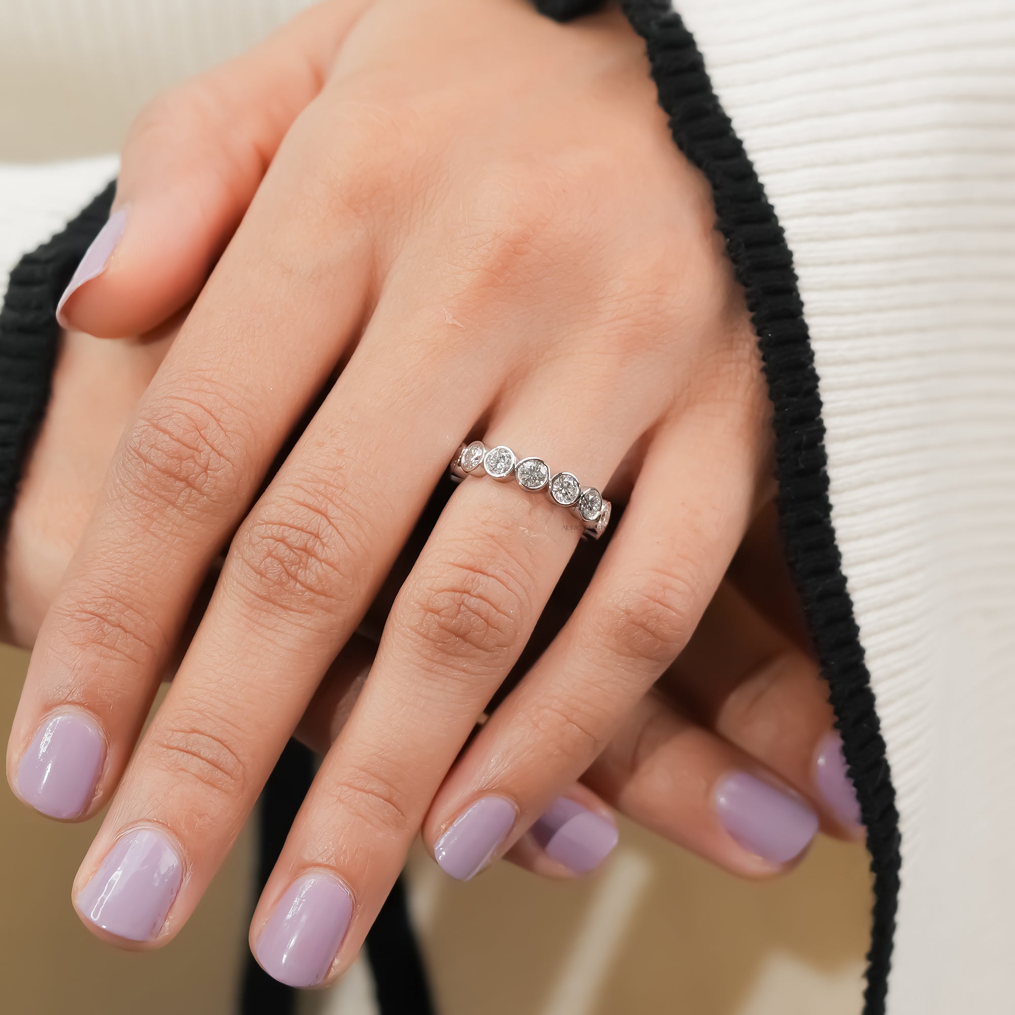 Monroe Round Cut Bold Eternity Diamond Ring