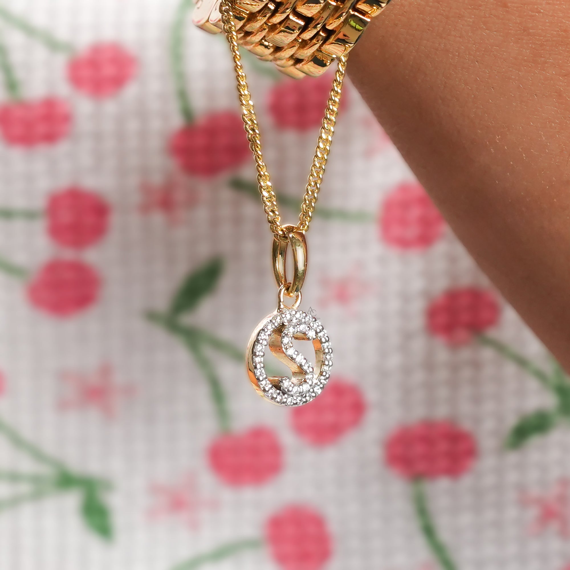Custom Letter Diamond Watch Charm