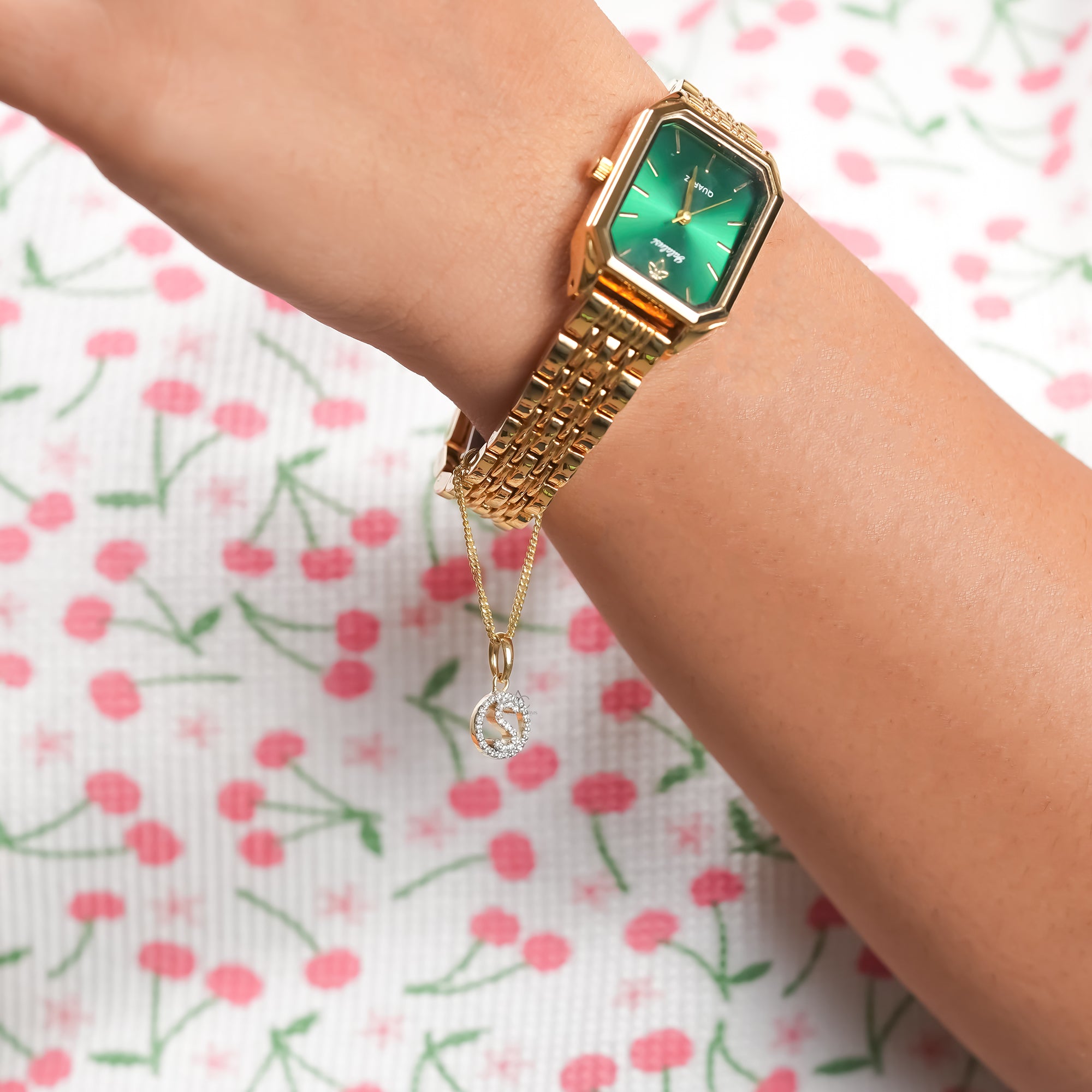 Custom Letter Diamond Watch Charm