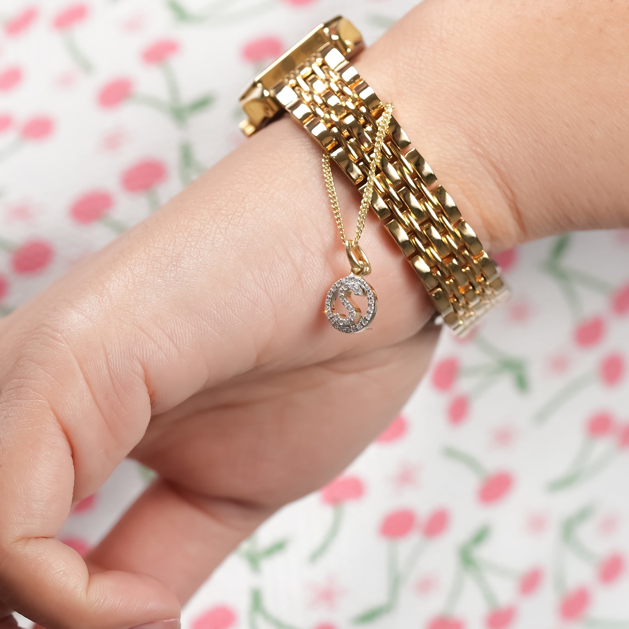 Custom Letter Diamond Watch Charm