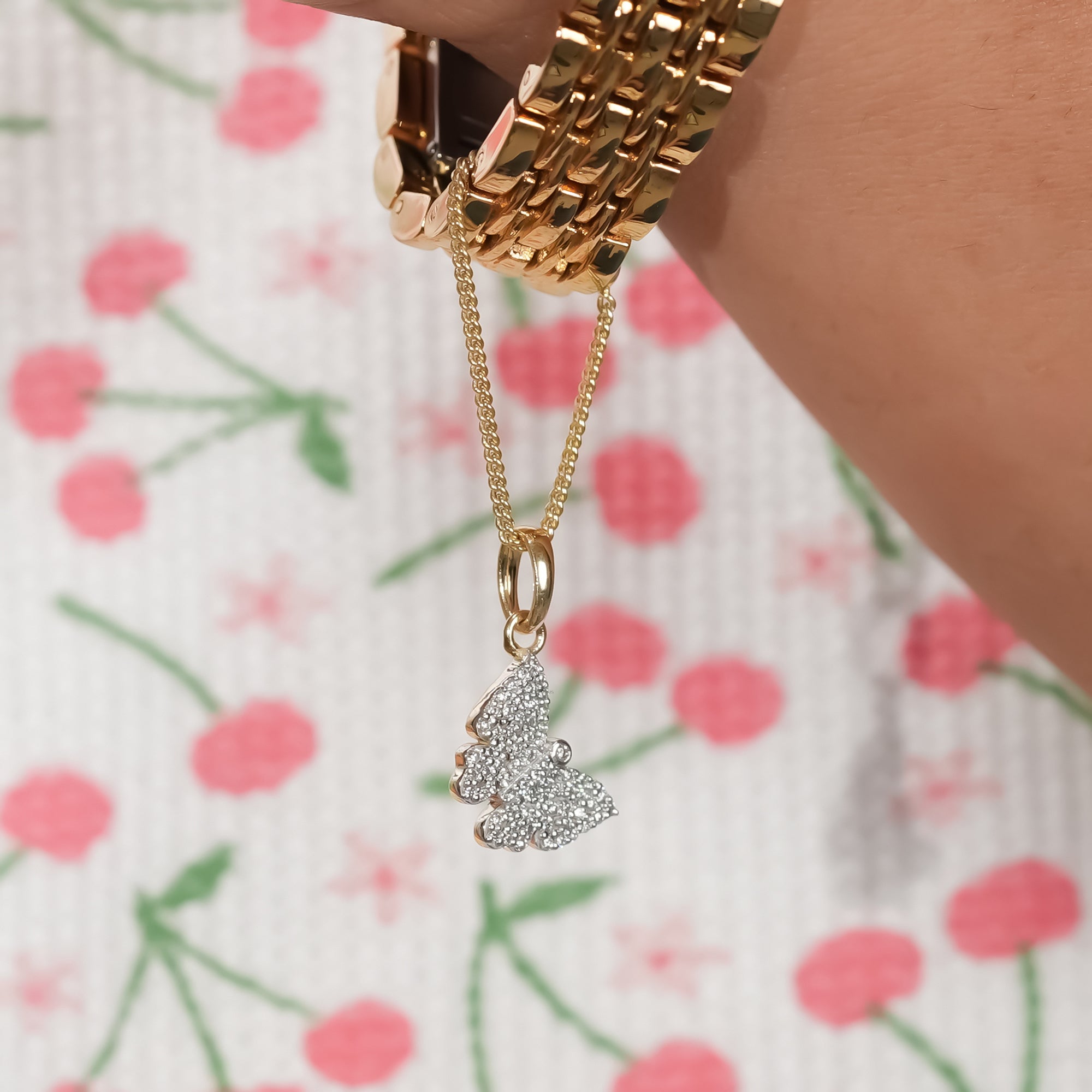 Butterfly Diamond Watch Charm