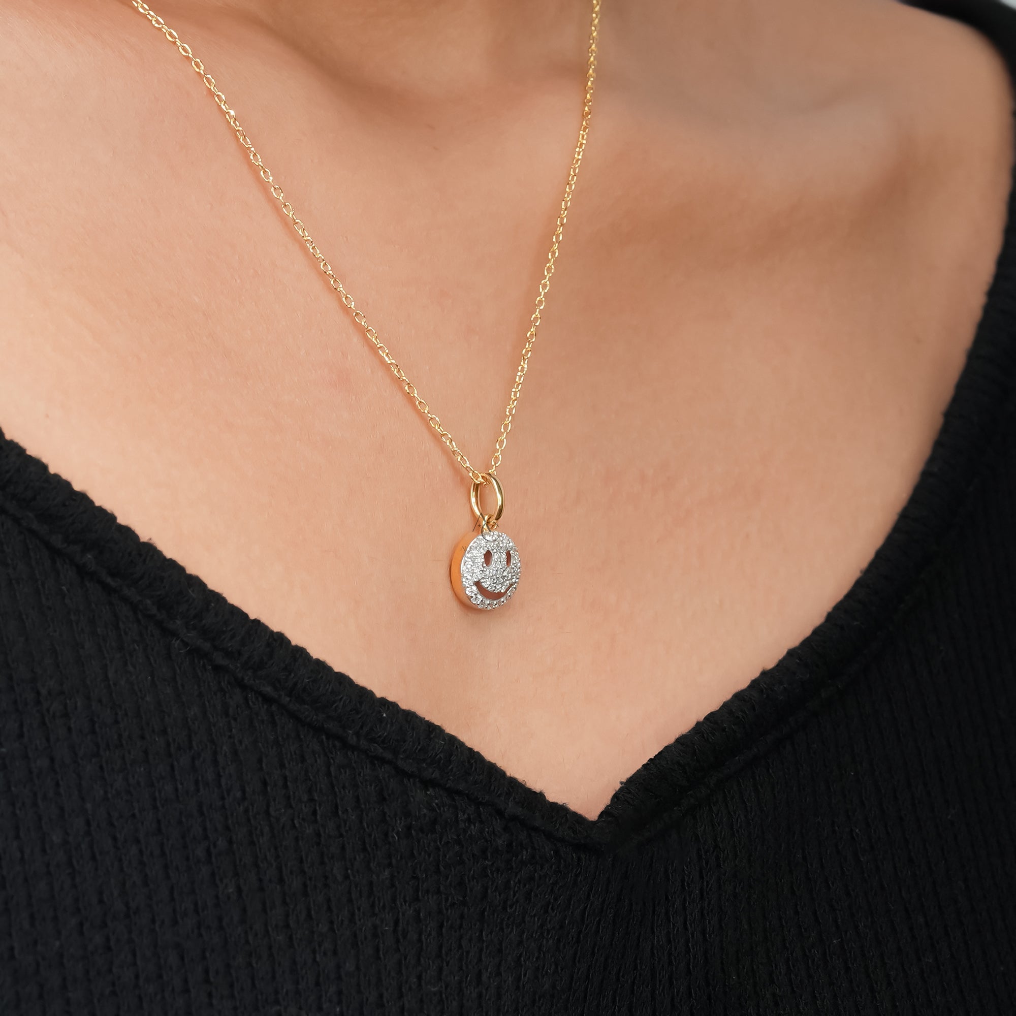 Pavé Smile Diamond Pendant
