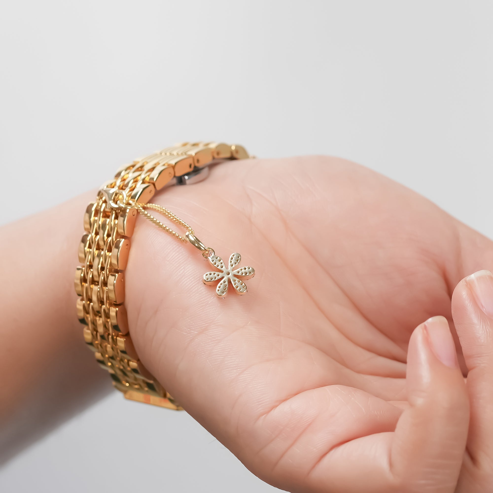 Flower Diamond Watch Charm