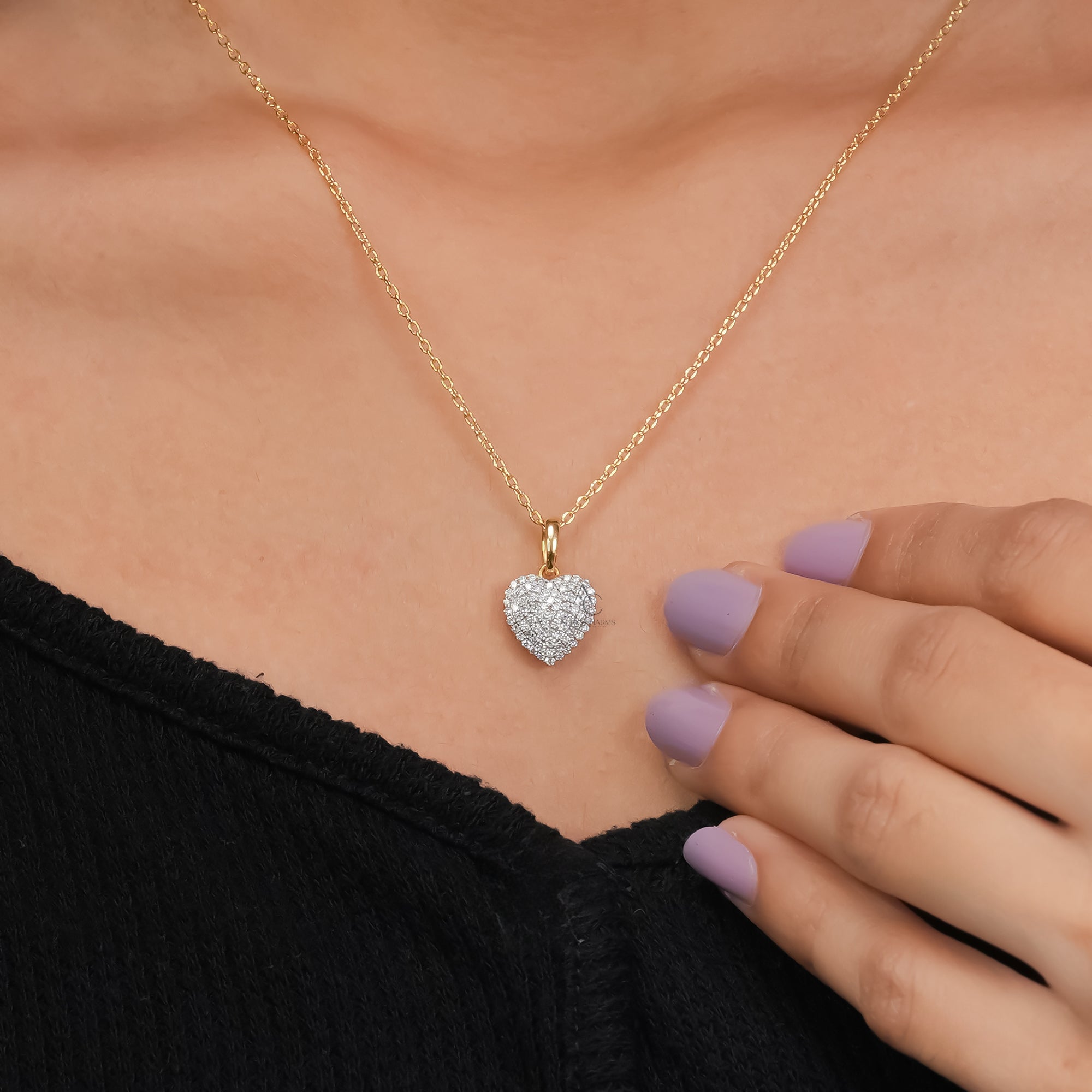 Pavé Heart Diamond Pendant