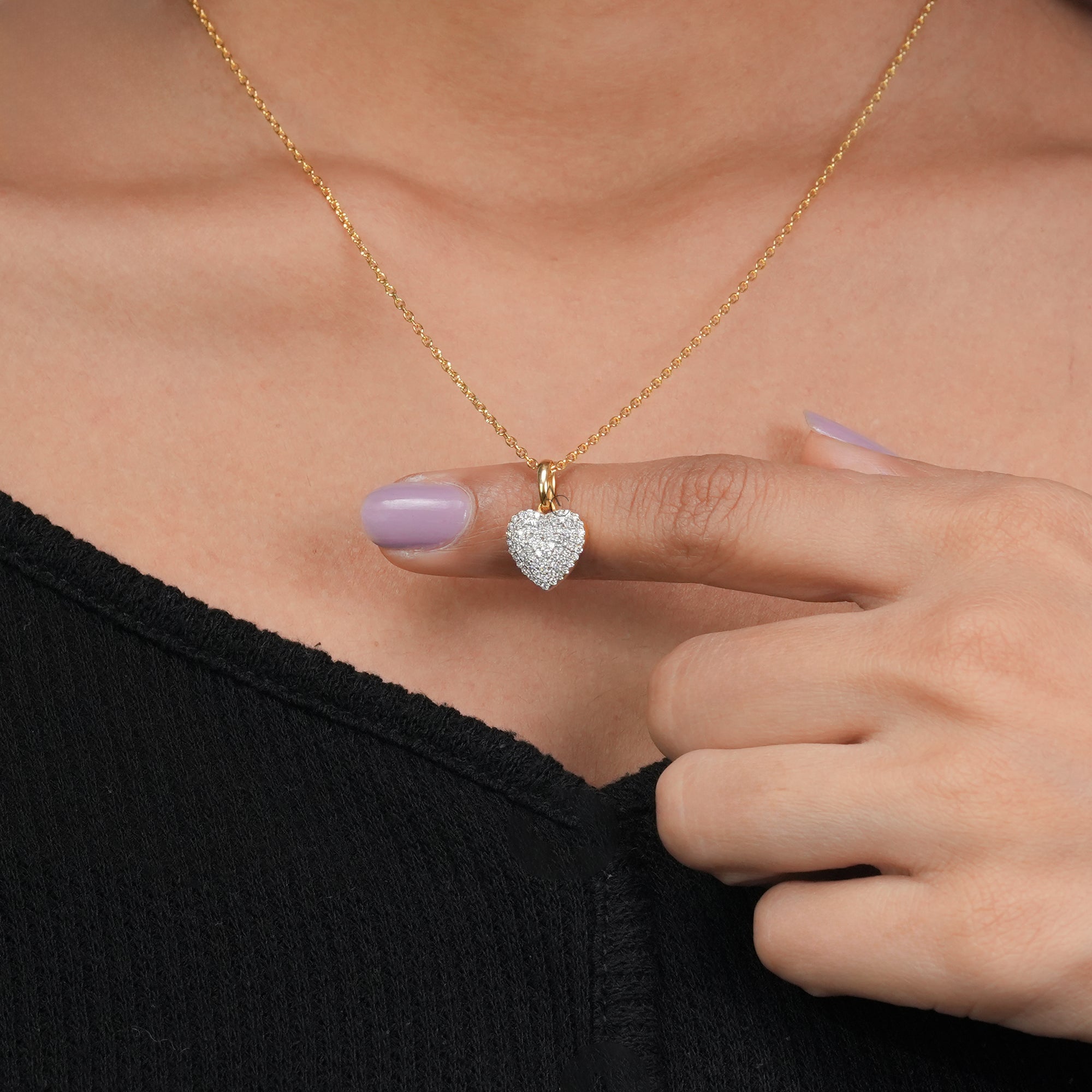 Pavé Heart Diamond Pendant