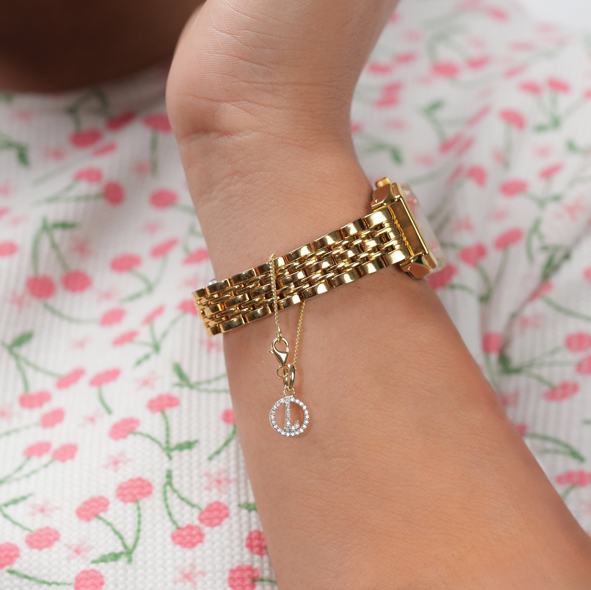 Custom Letter Diamond Watch Charm