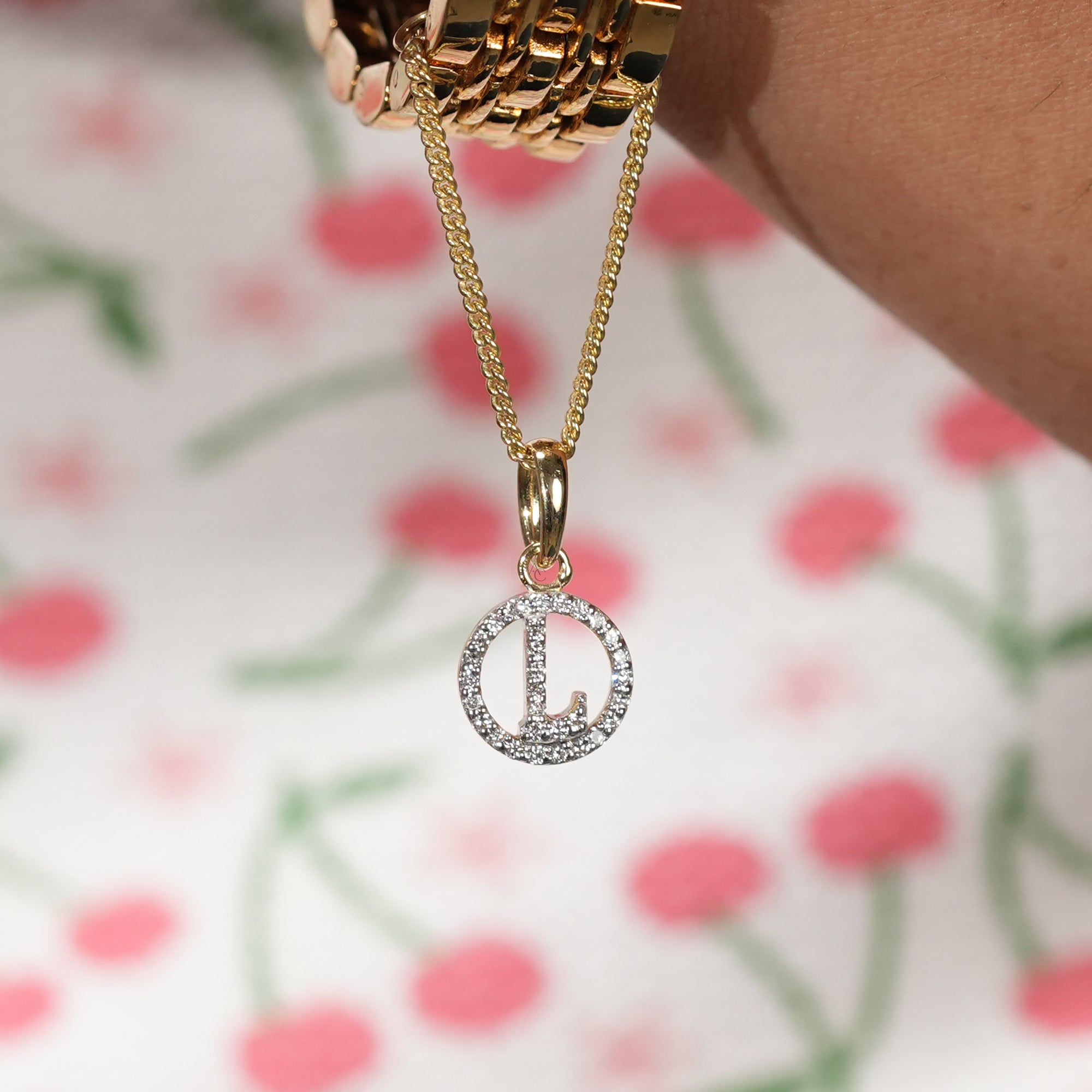 Custom Letter Diamond Watch Charm