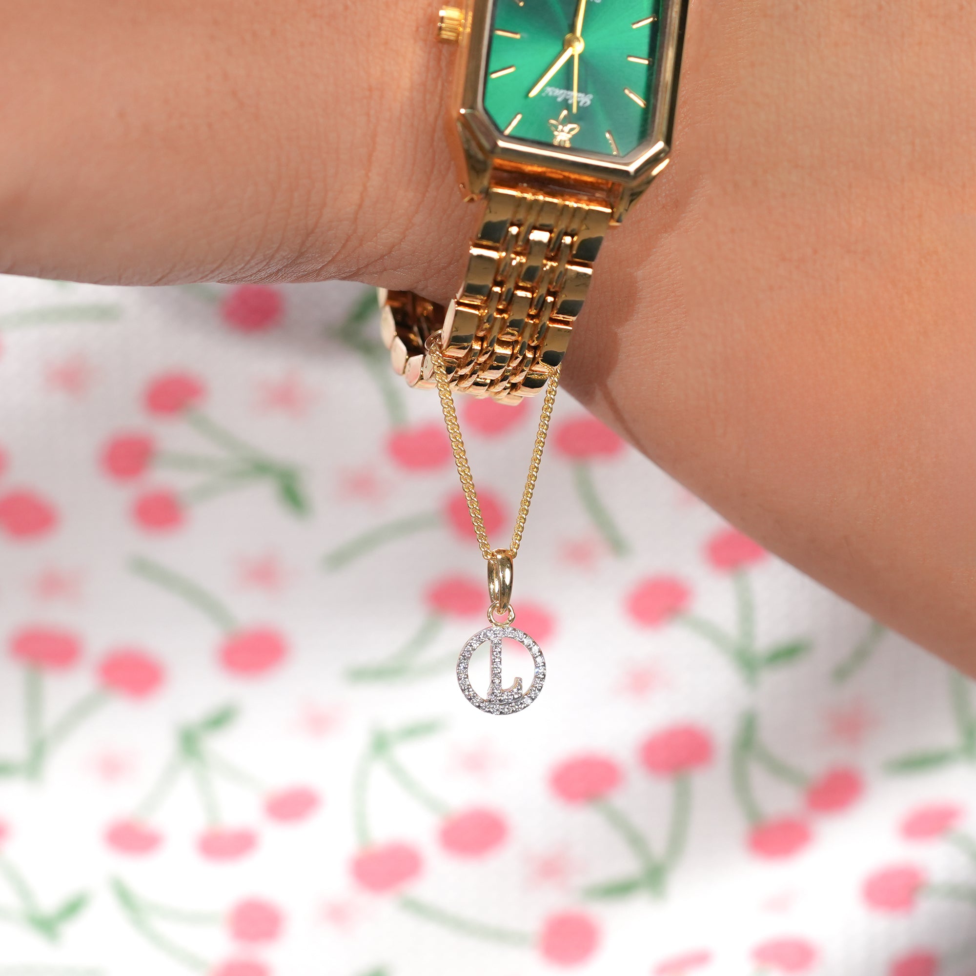 Custom Letter Diamond Watch Charm