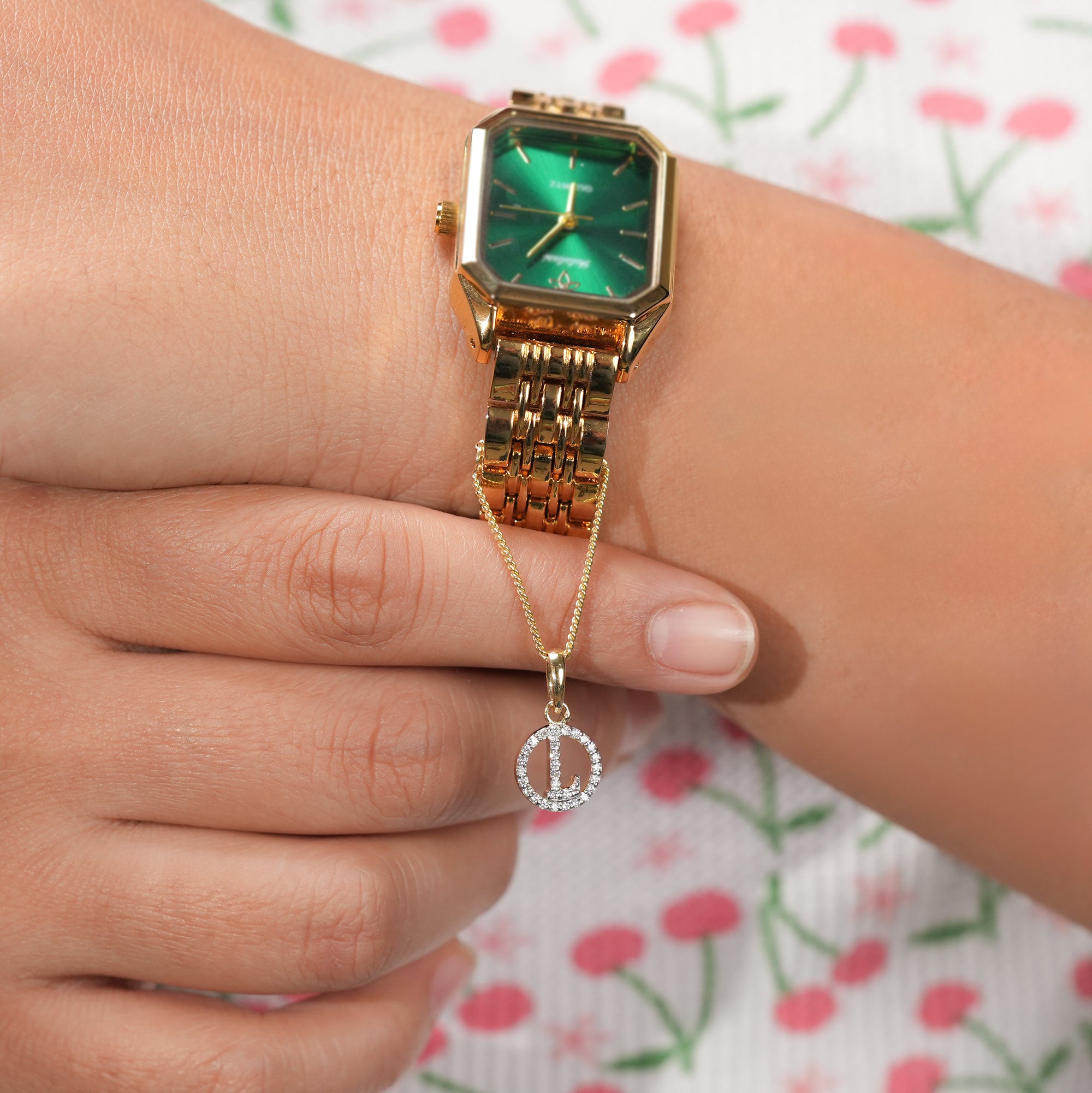 Custom Letter Diamond Watch Charm