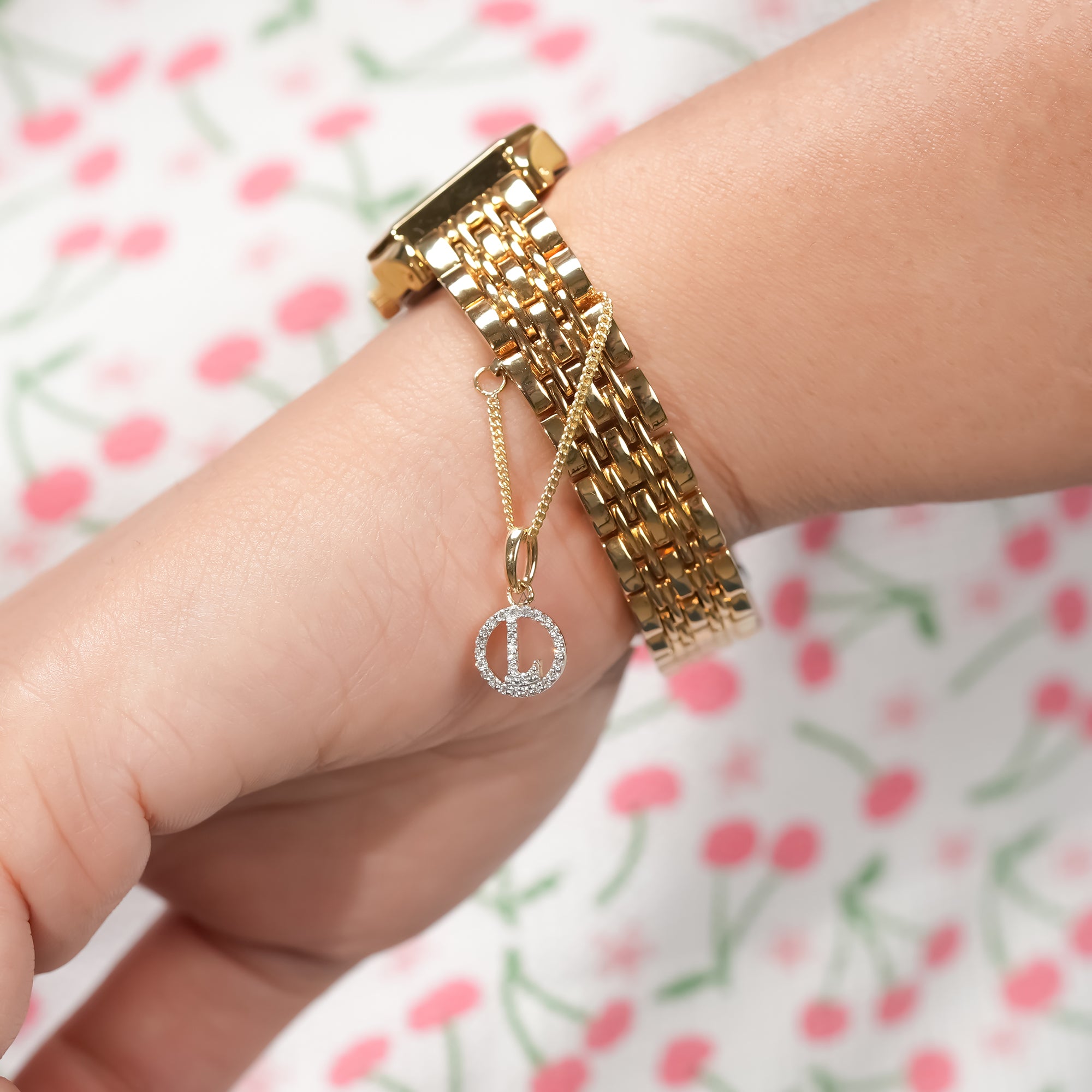Custom Letter Diamond Watch Charm
