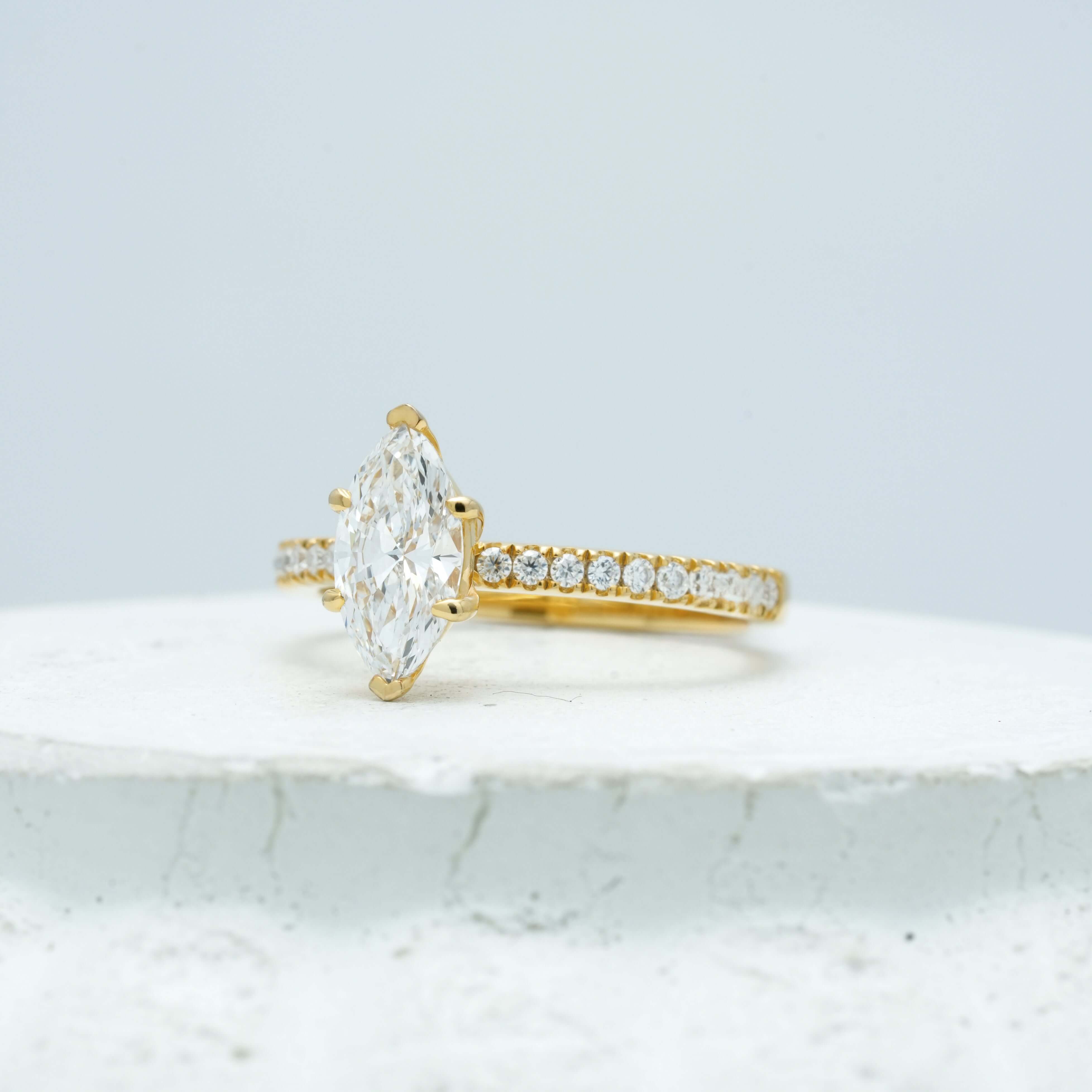 Isolde Marquise Pave Lab-Grown Diamond Ring