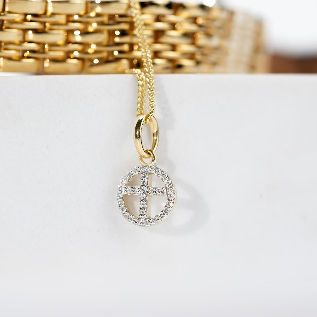 Cross Diamond Watch Charm
