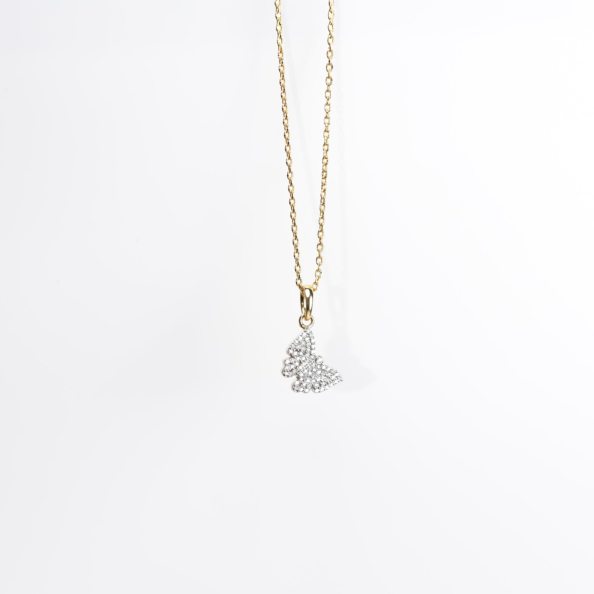 Pavé Butterfly Diamond Pendant