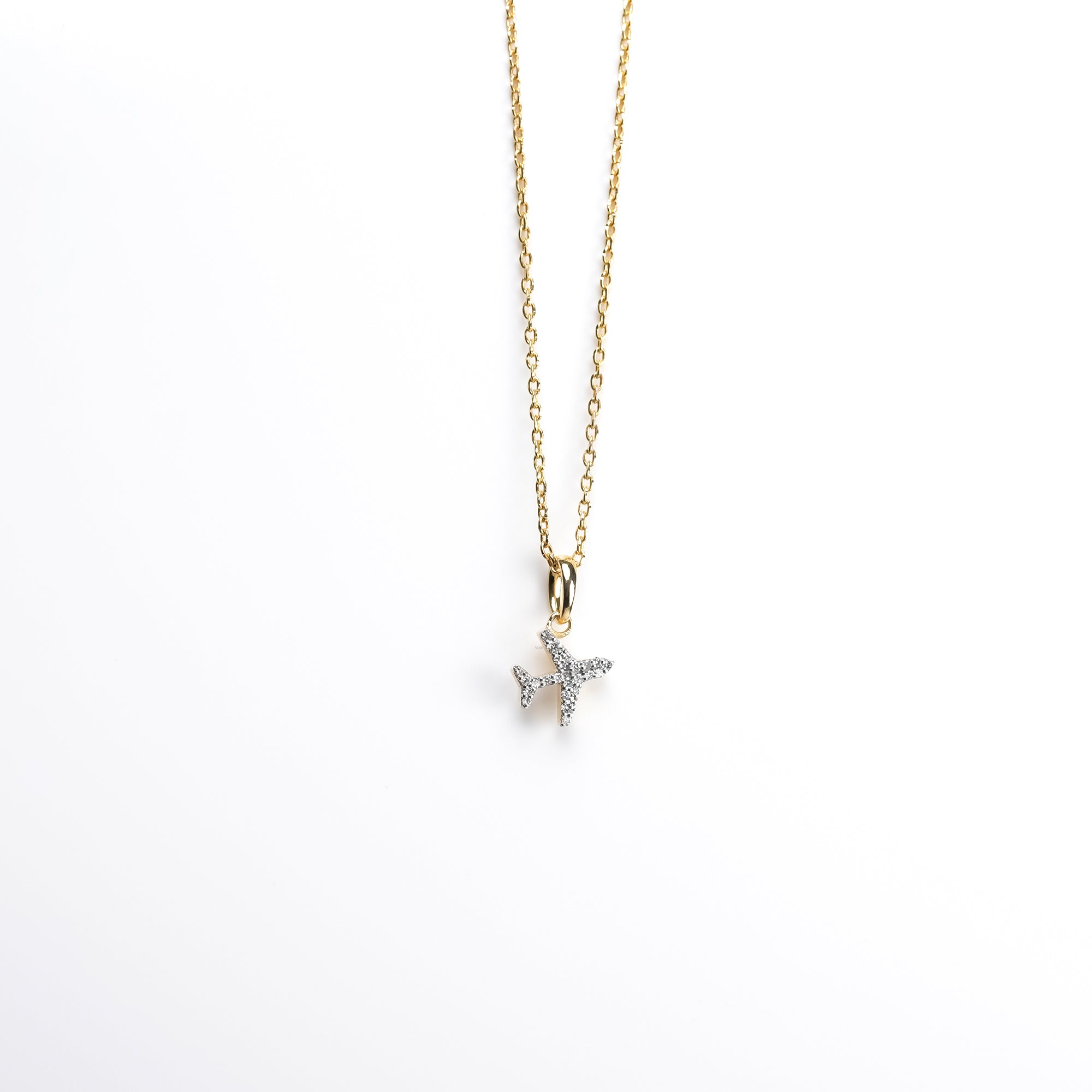 Pavé Airplane Diamond Pendant