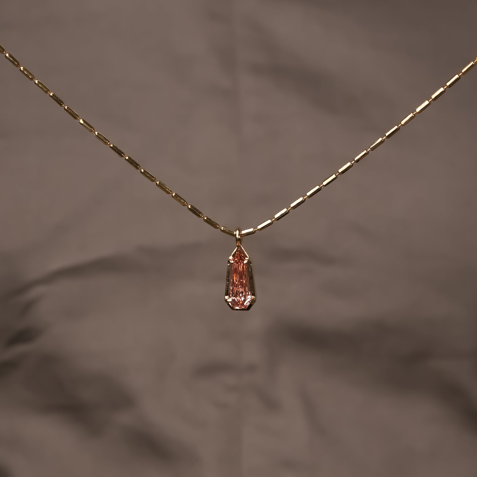2.50 Ct Champagne Geometric Diamond Pendant