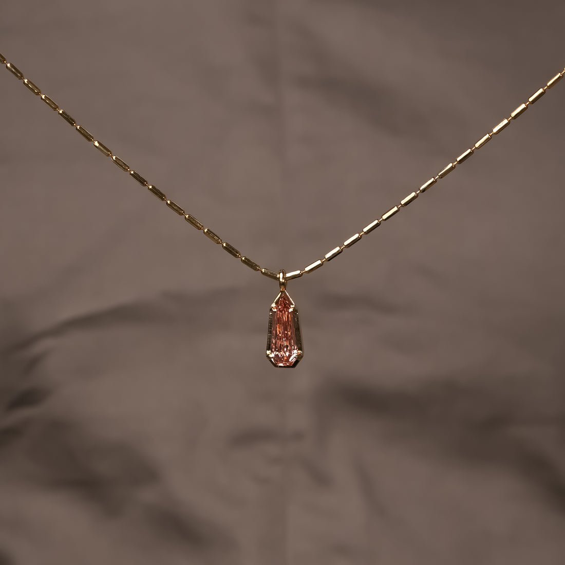 2.50 Ct Champagne Geometric Diamond Pendant