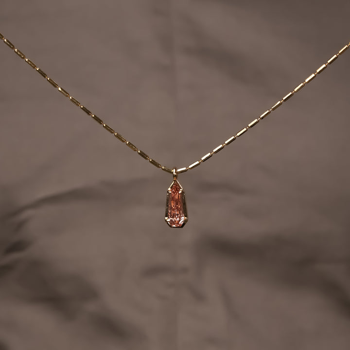 2.50 Ct Champagne Geometric Diamond Pendant