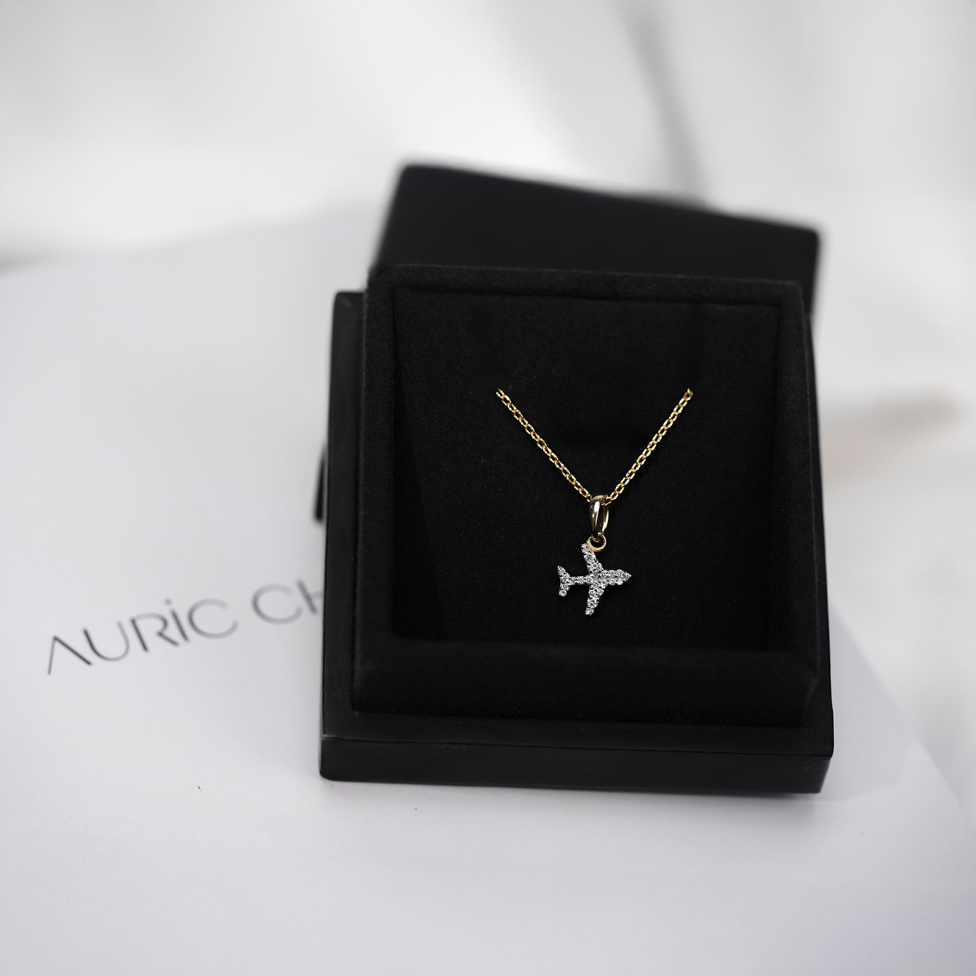 Pavé Airplane Diamond Pendant